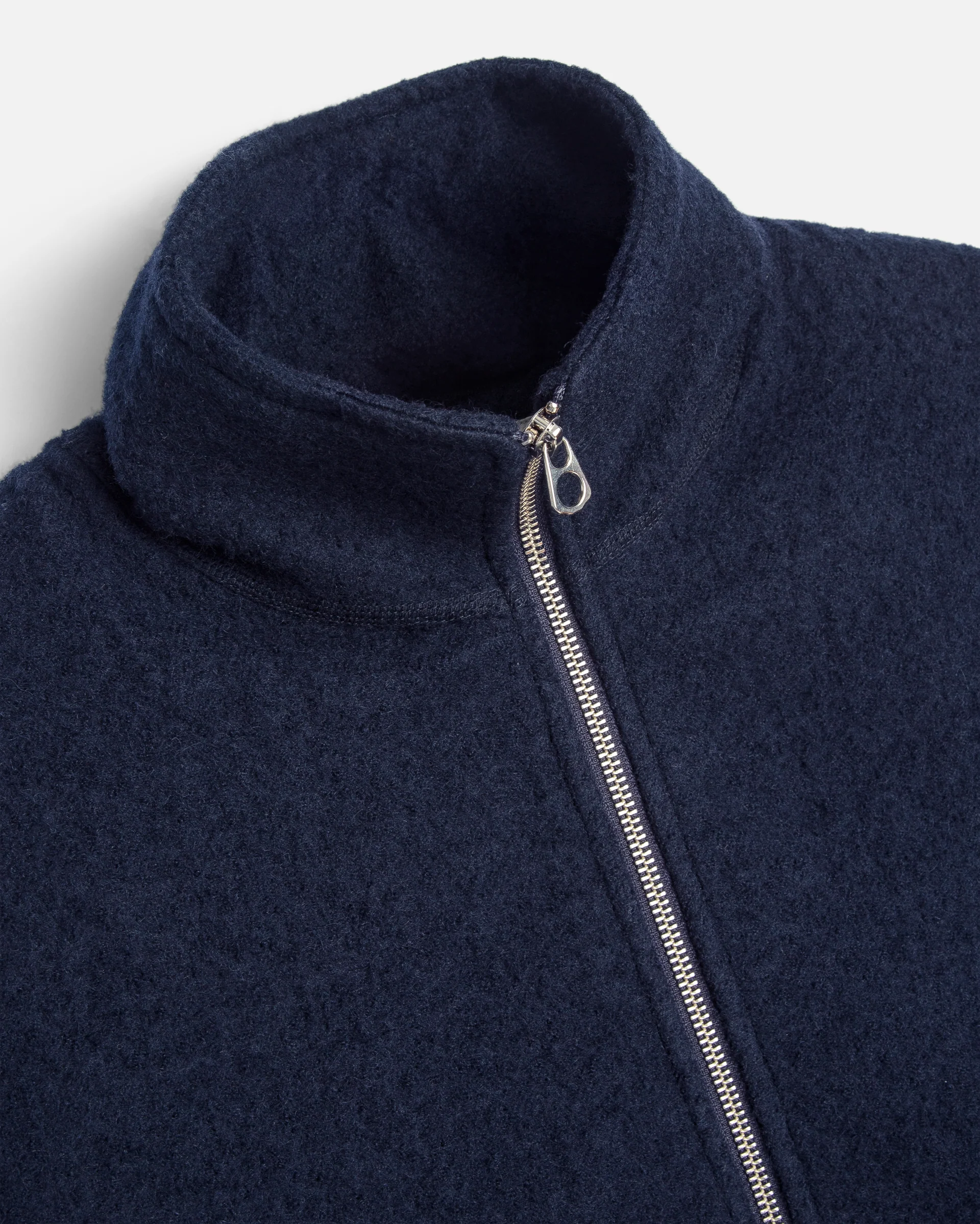 YOU MUST CREATE Aaron Boiled Wool Jacket in Navy XL