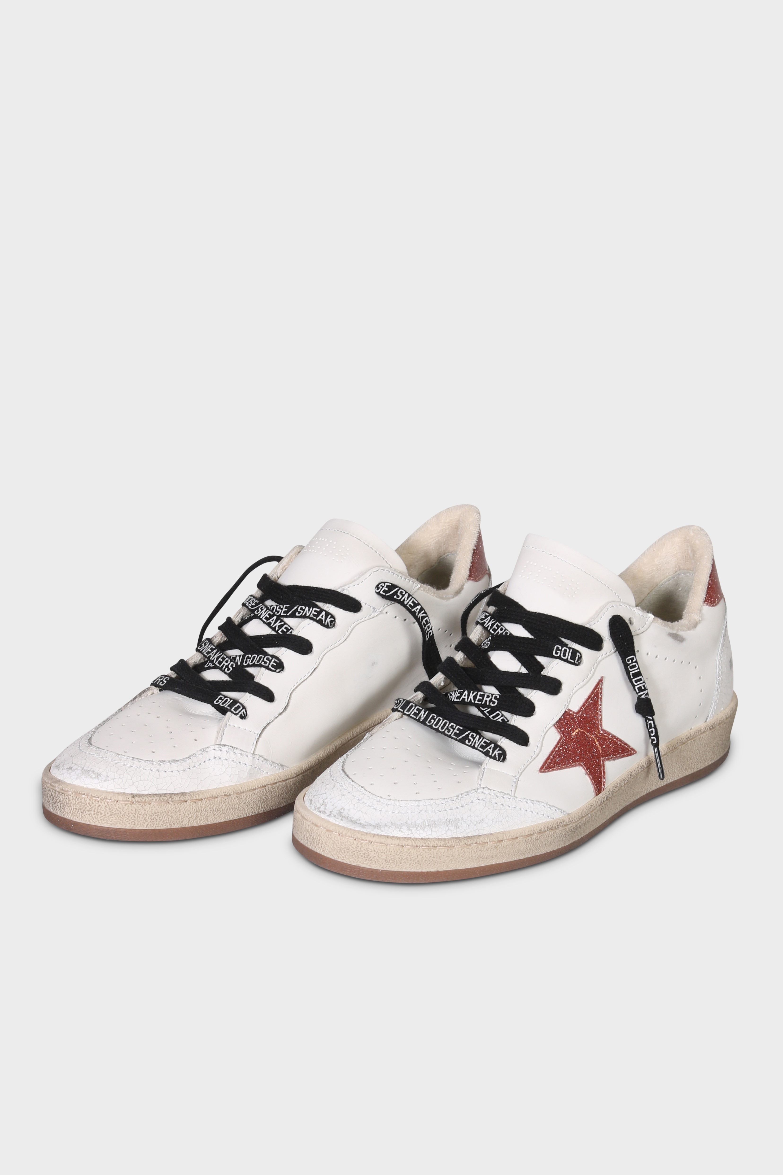 GOLDEN GOOSE Sneaker Ballstar in White/Peach 40