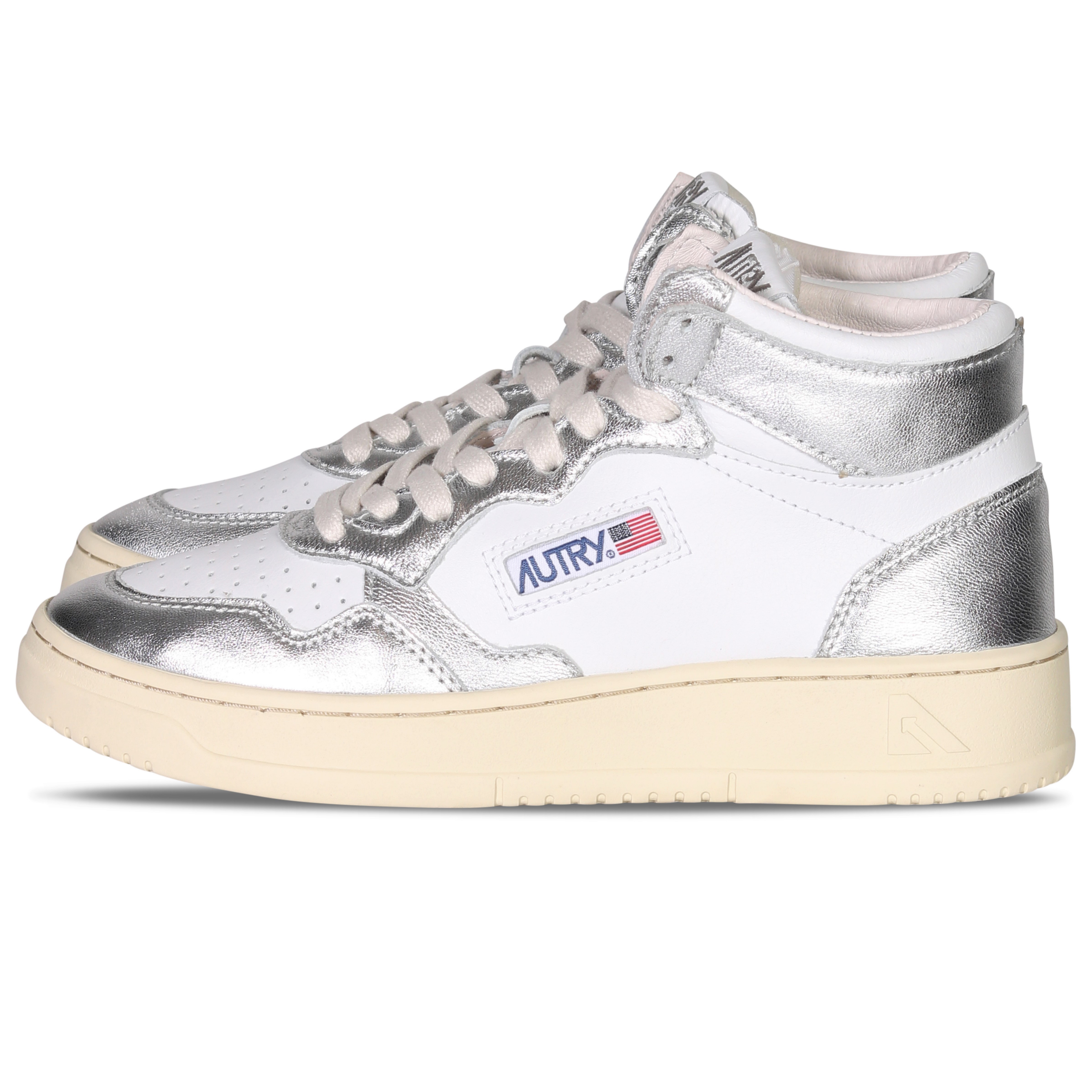 Autry Action Shoes Mid Sneaker White/Silver 36