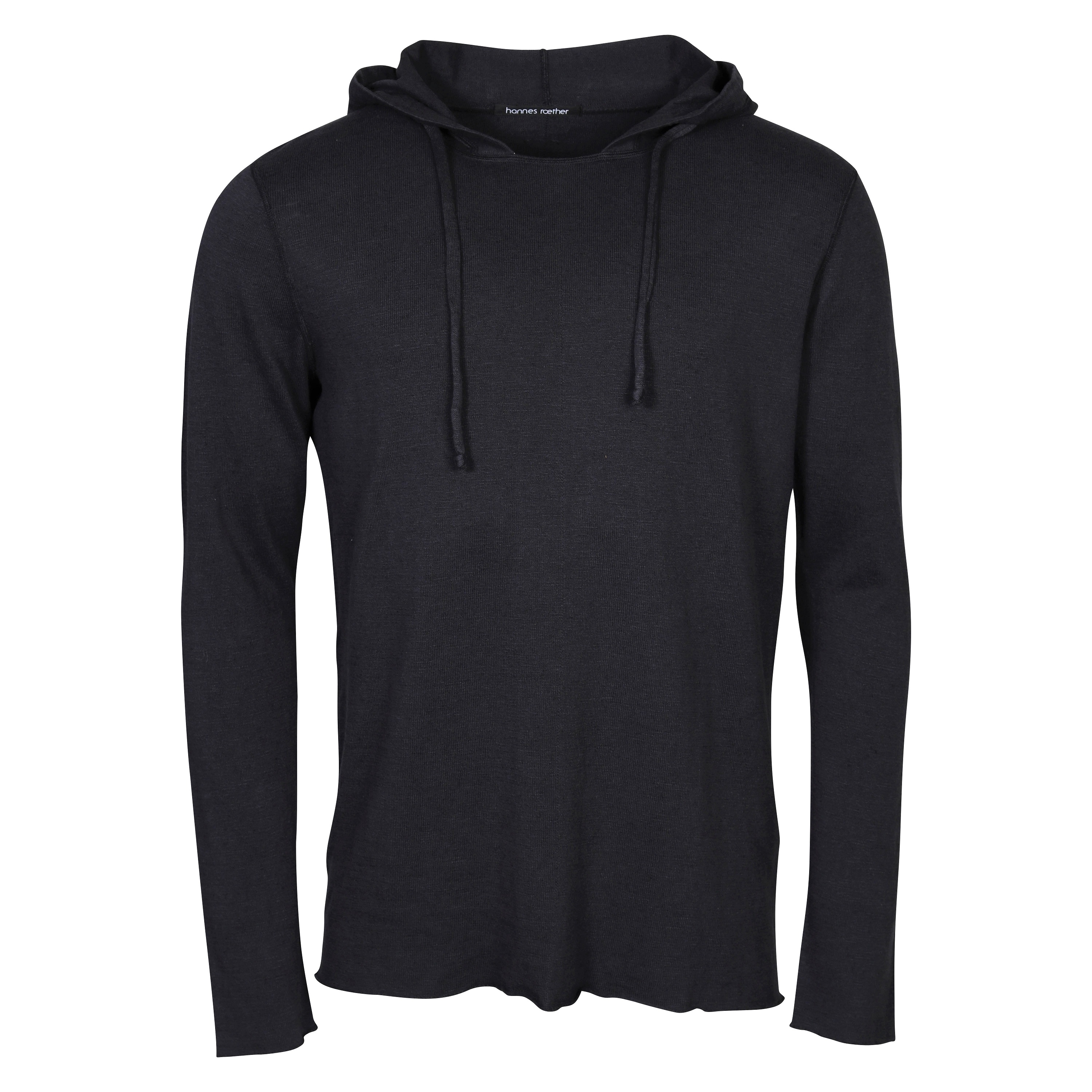 Hannes Roether Knit Hoodie in Dark Navy