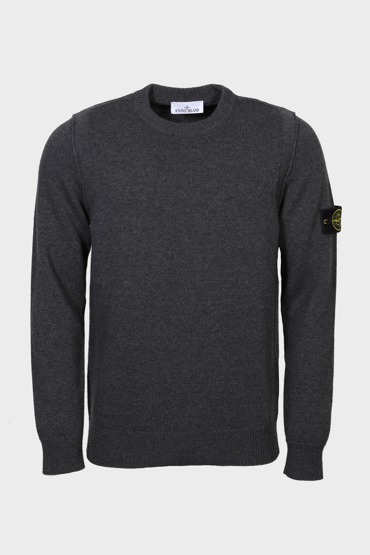 STONE ISLAND Heavy Knit Pullover in Dark Grey Melange XXL