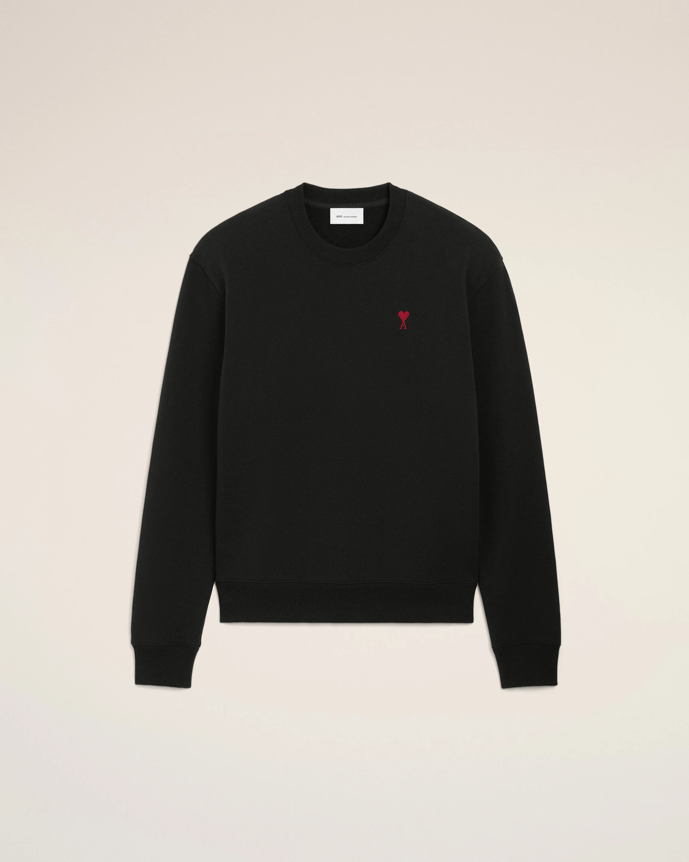 AMI PARIS de Coeur Sweatshirt in Black/Red