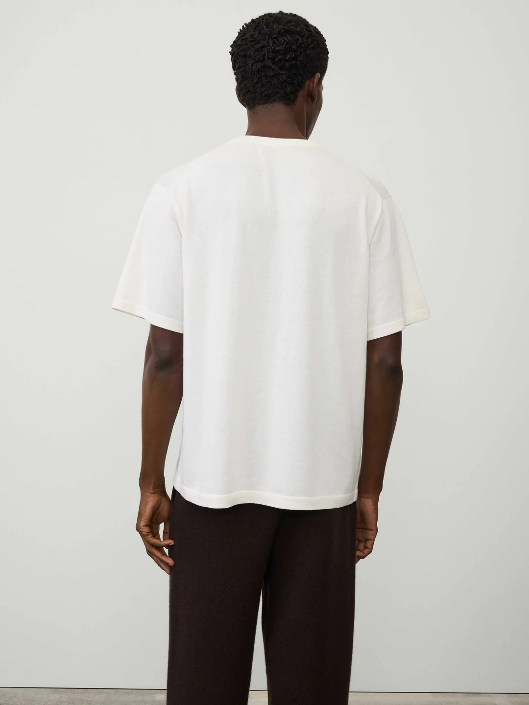 LISA YANG Bradley Cotton Cashmere T-Shirt in Off White LISA YANG Bradley Cotton Cashmere T-Shirt in Off White