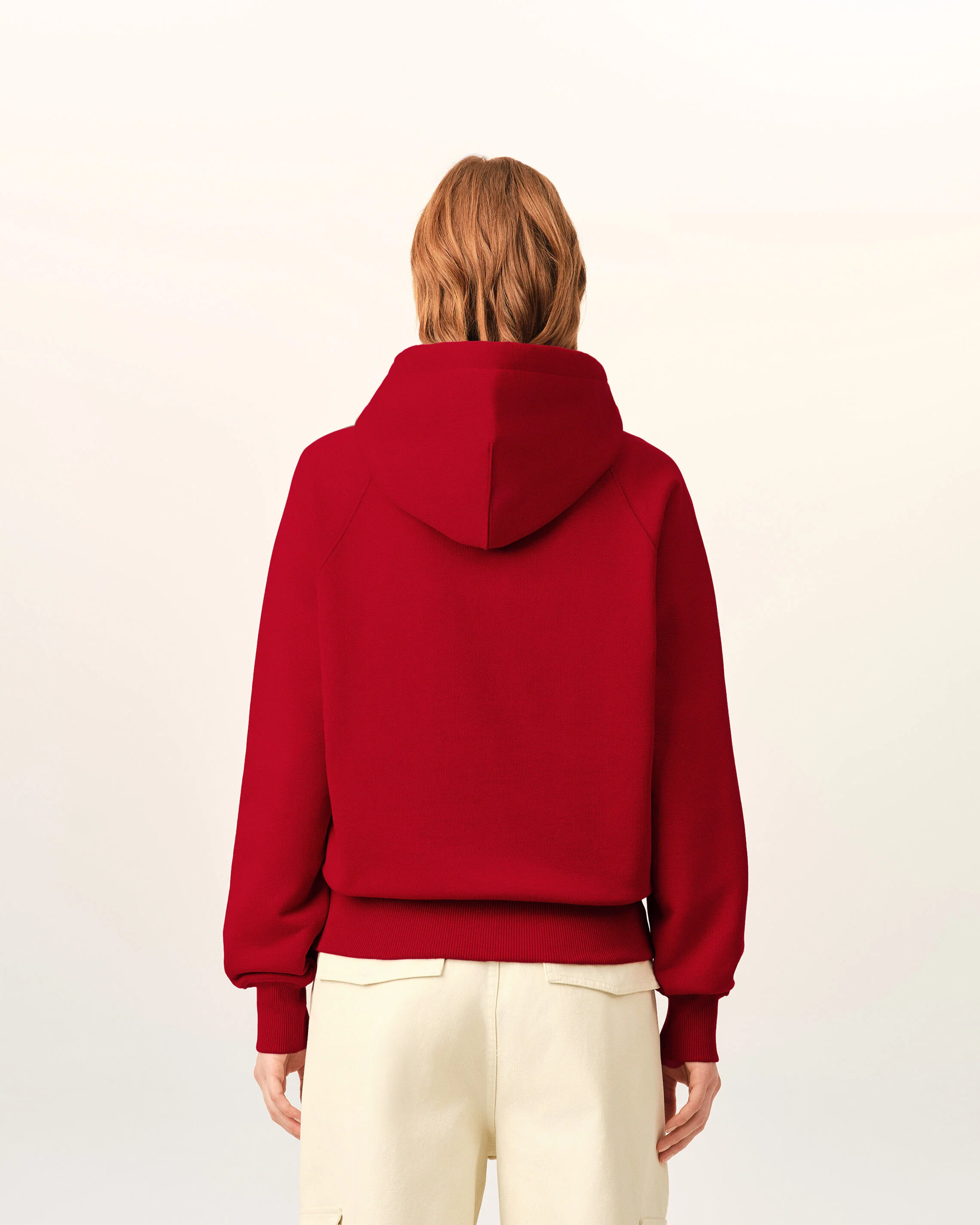AMI PARIS Hoodie in Ruby Red