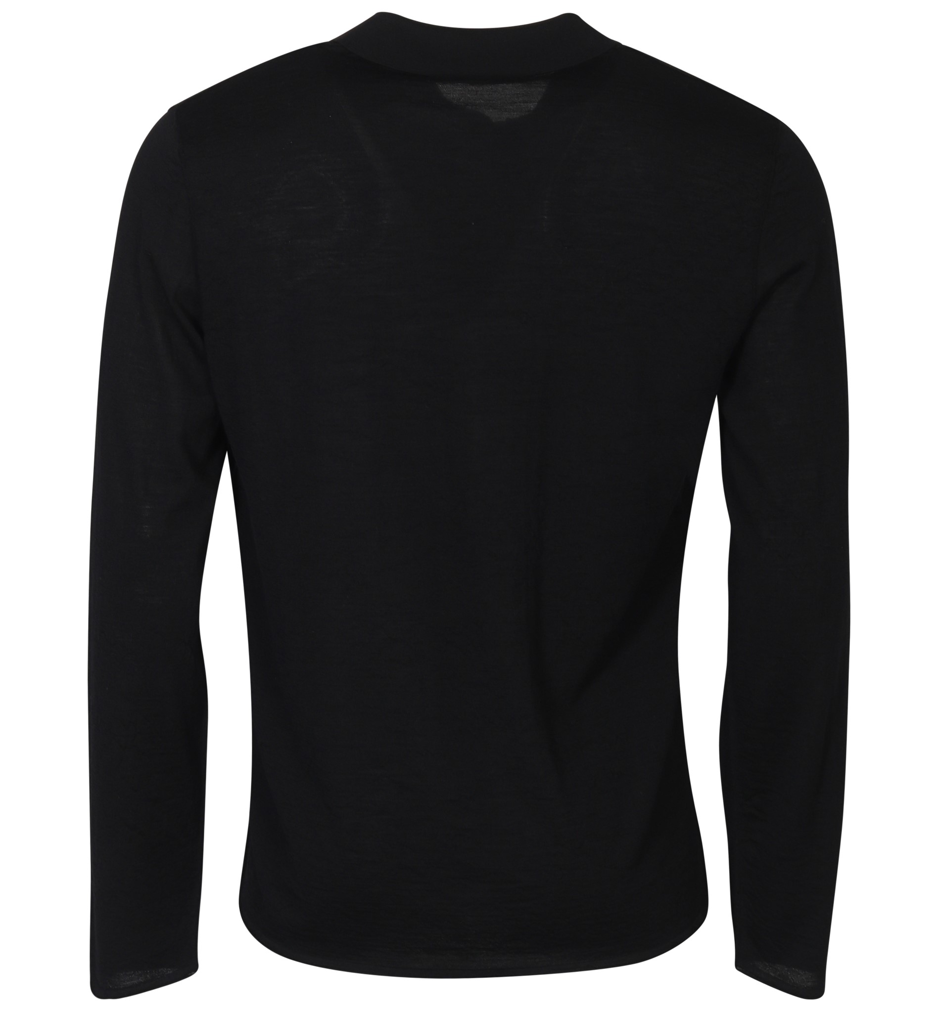 TRANSIT UOMO Polo Knit Pullover in Black