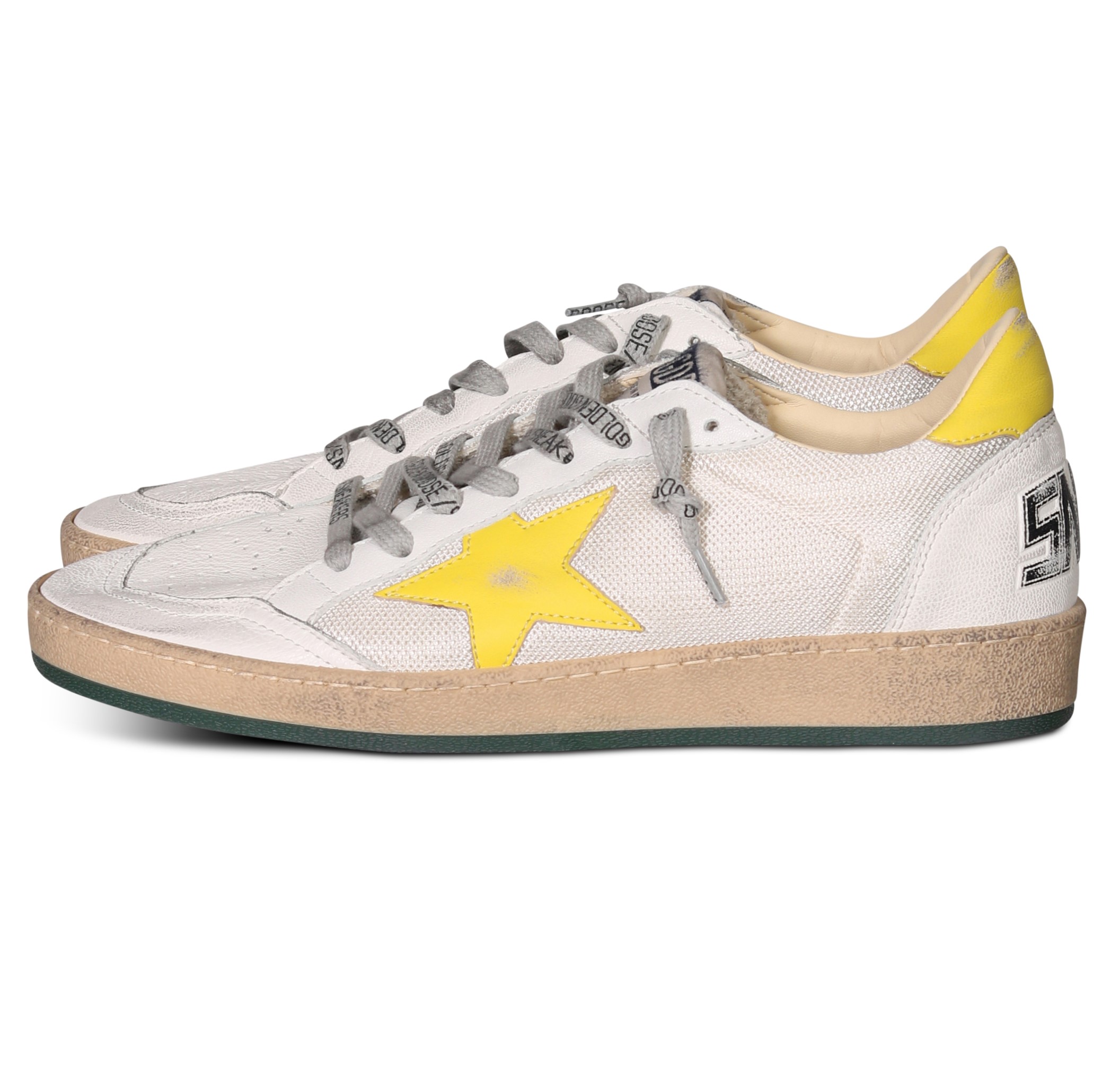 GOLDEN GOOSE Sneaker Ballstar in Cream/White/Yellow 40