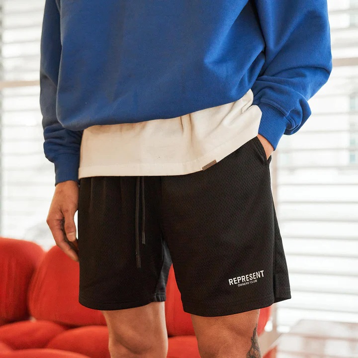 REPRESENT Owners Club Mesh Short in Black L