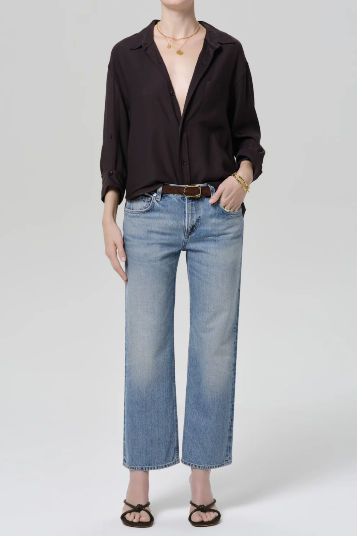CITIZENS OF HUMANITY Brown Kayla Shirt