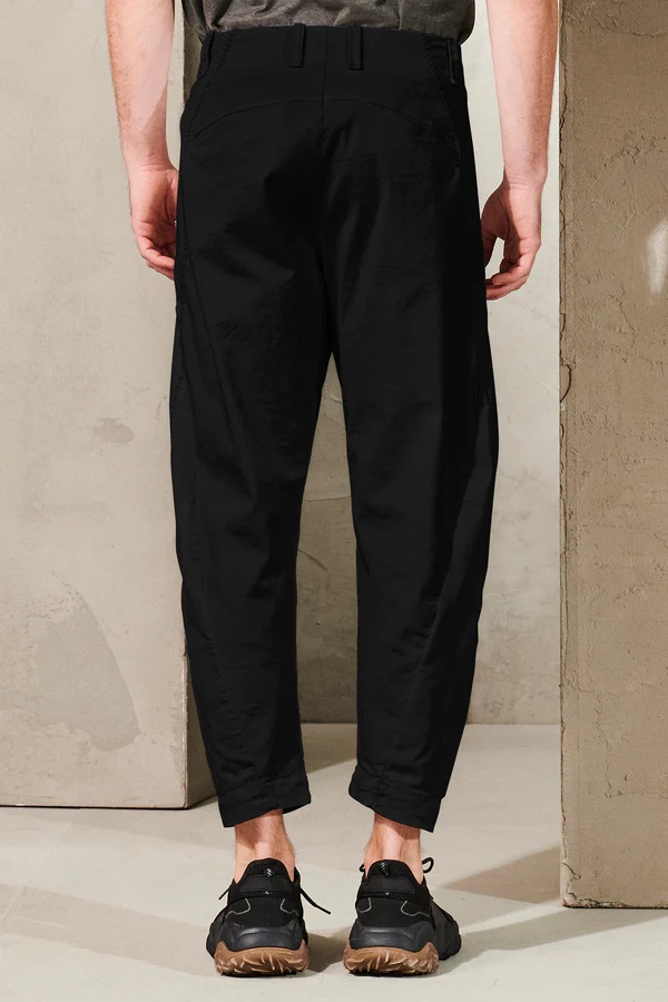 TRANSIT UOMO Cotton Stretch Pant in Black