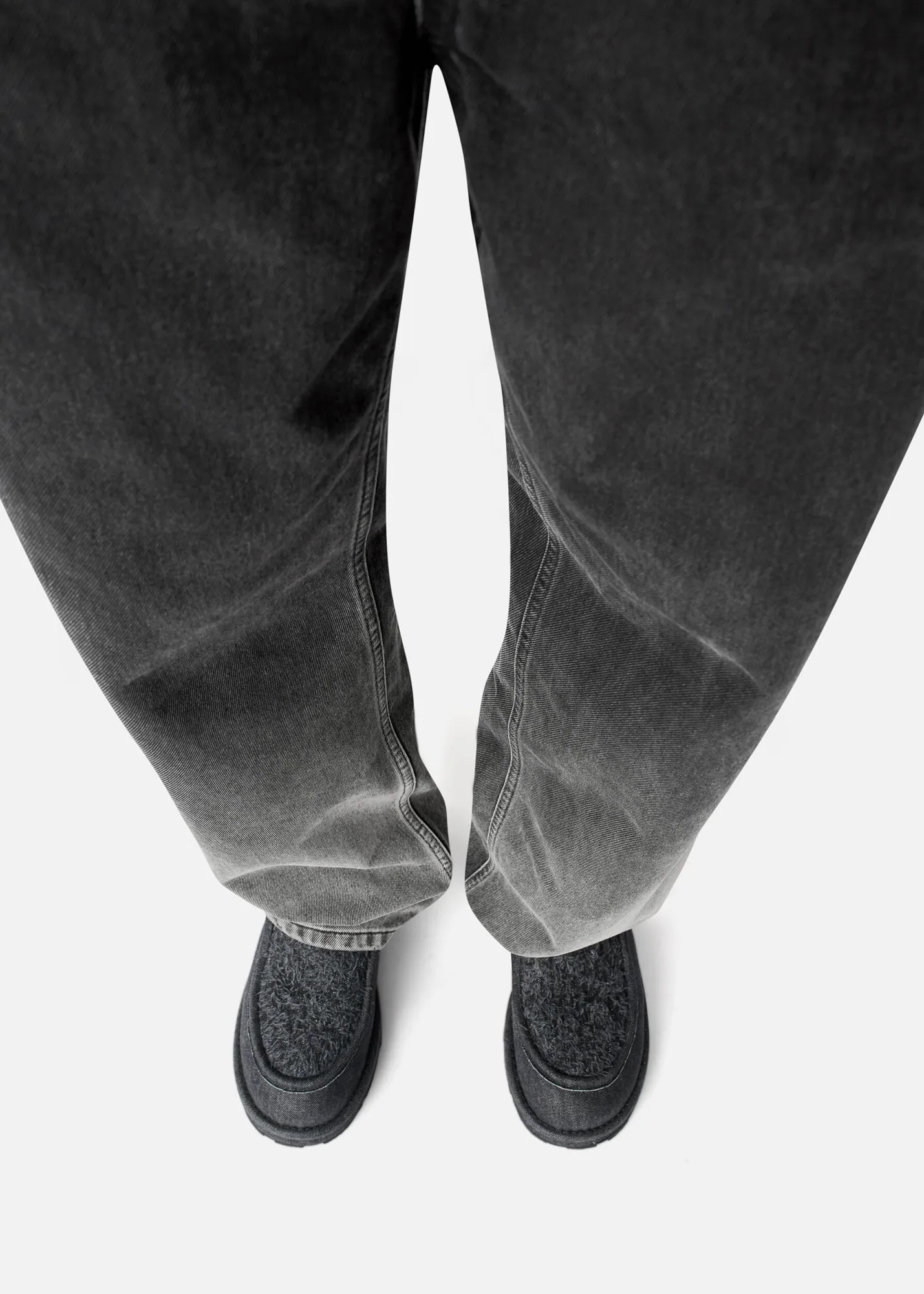 AXEL ARIGATO Loose Fit Fade Jeans in Dark Grey