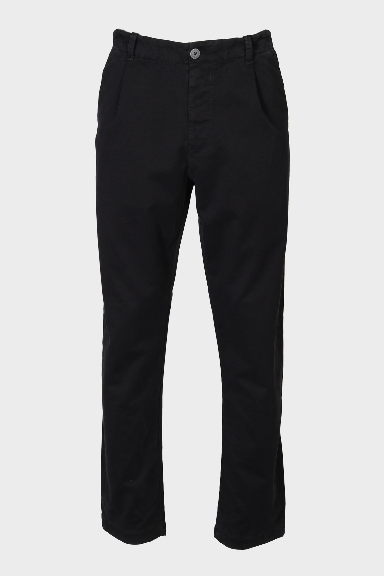 TRANSIT UOMO Cotton Stretch Pant in Black
