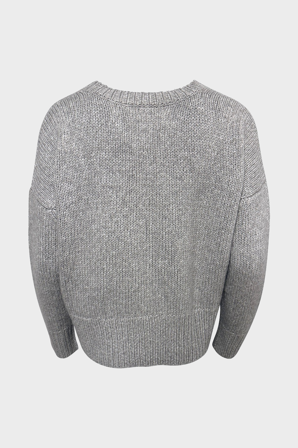 FLONA Cashmere Roundneck Sweater Grey Melange L