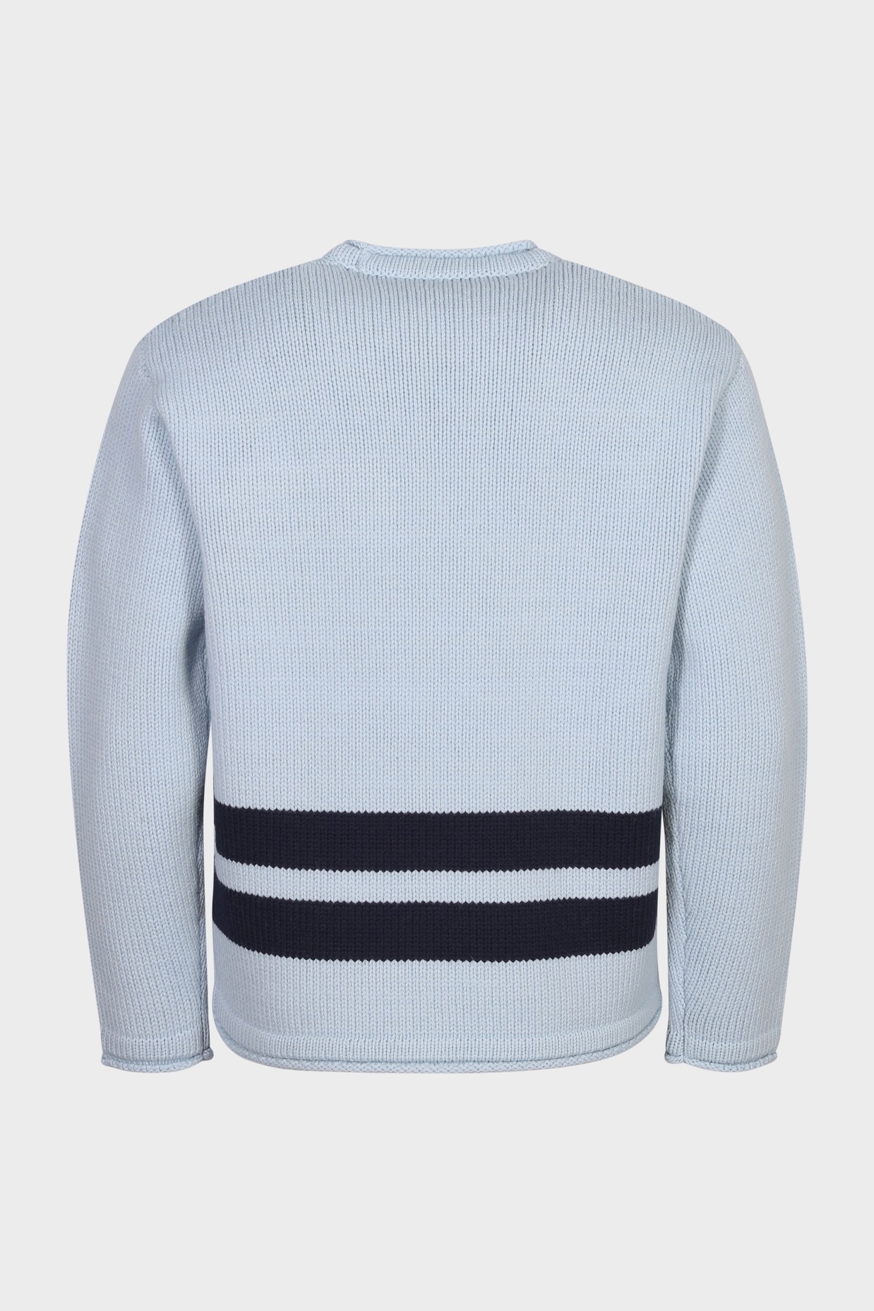 STONE ISLAND MARINA Heavy Knit Pullover in Light Blue