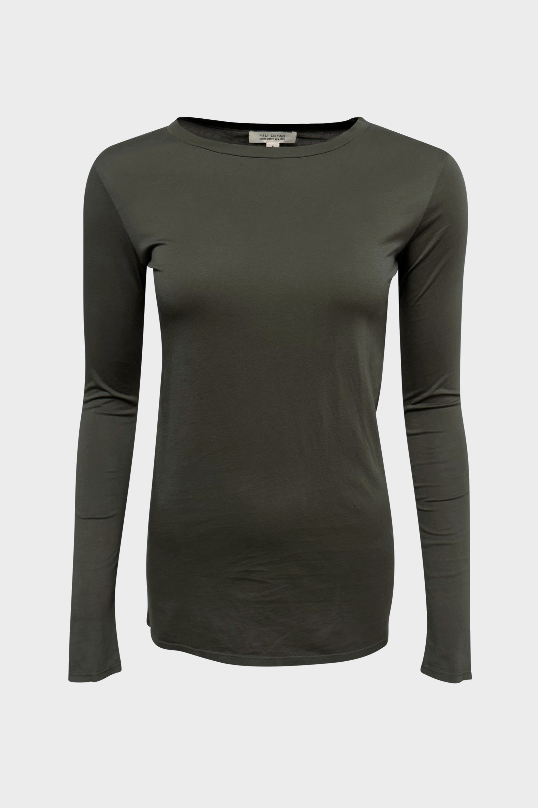 NILI LOTAN Cotton Longsleeve in Clover