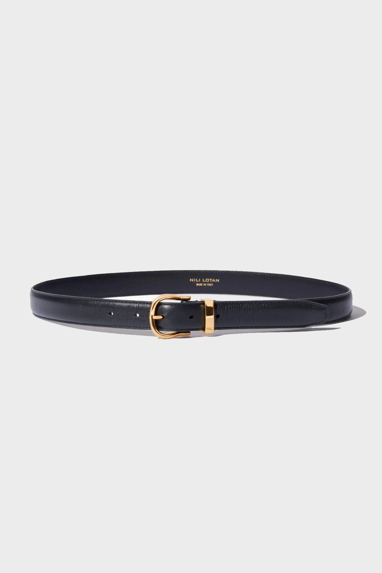 NILI LOTAN Louise Belt in Black/Gold