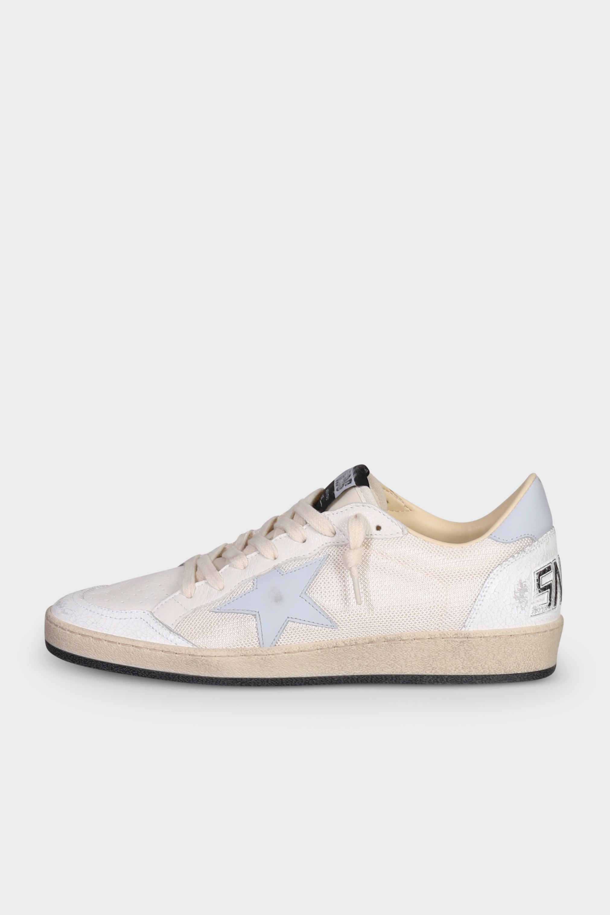 GOLDEN GOOSE Sneaker Ballstar in Off White/Light Blue 40