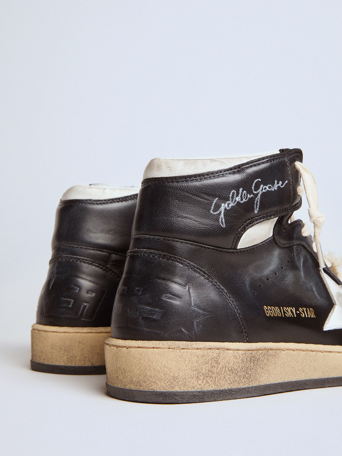 GOLDEN GOOSE Sneaker Sky Star in Black Nappa