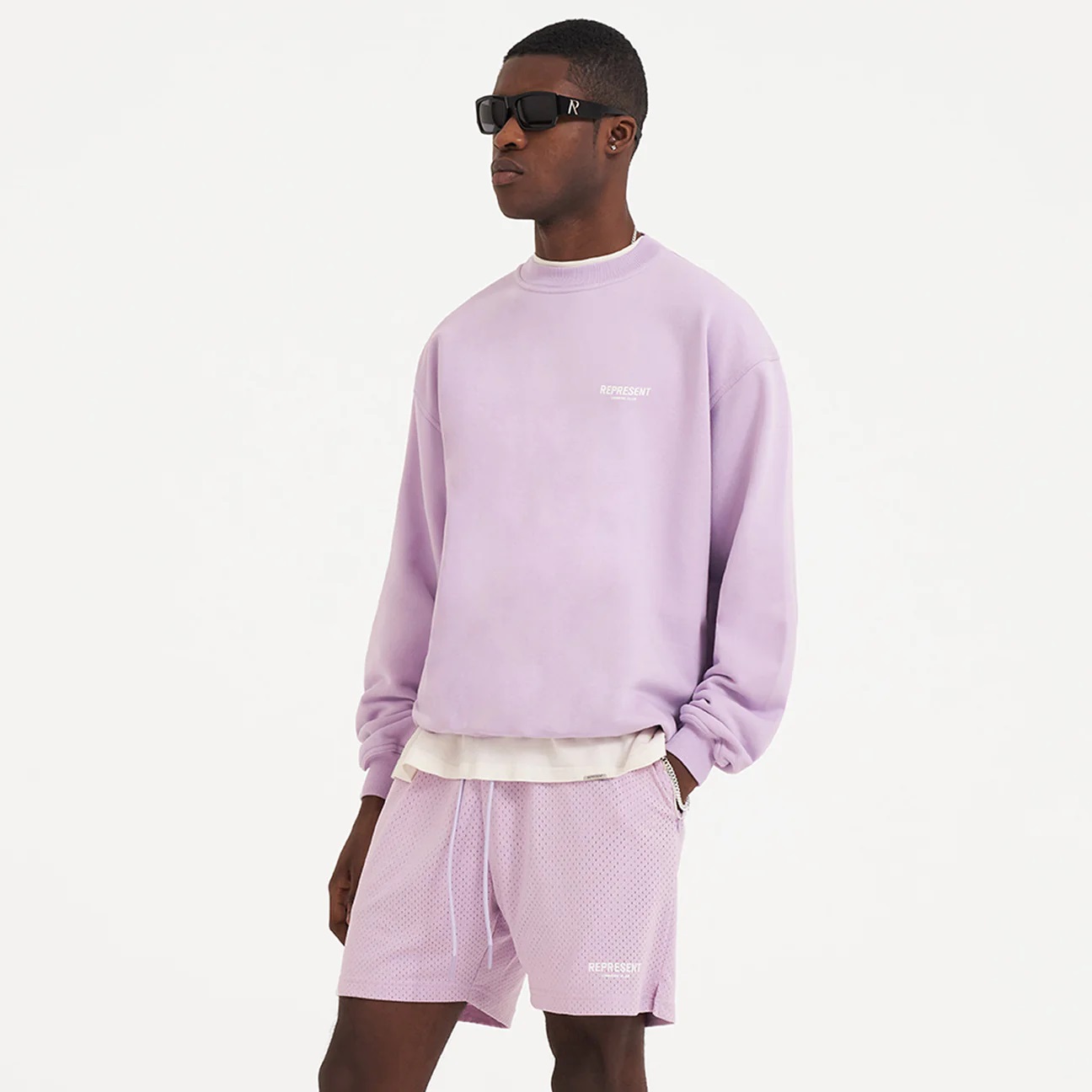 REPRESENT Owners Club Sweater in Pastel Lilac S