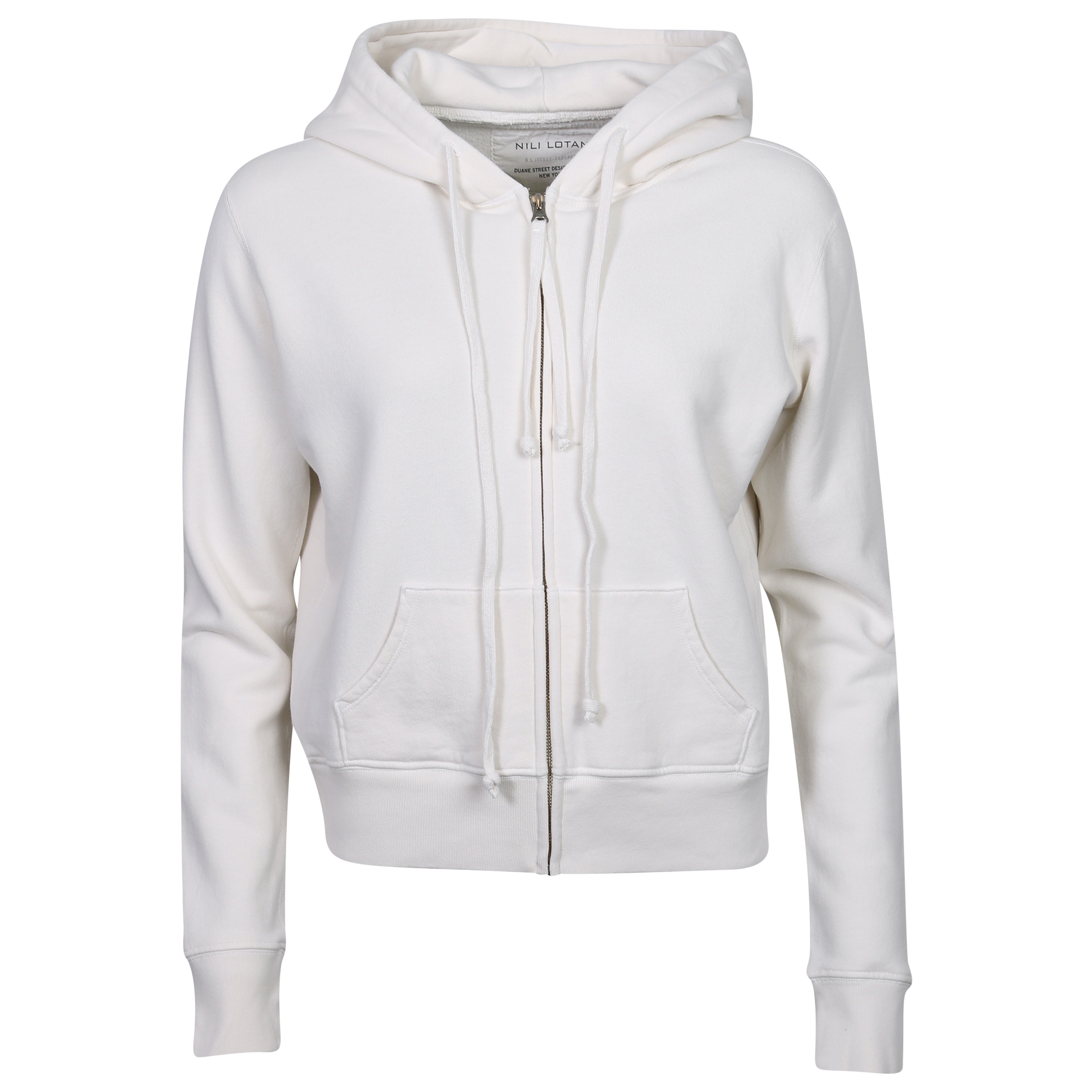 Nili Lotan Zip Hoodie Callie Ecru L