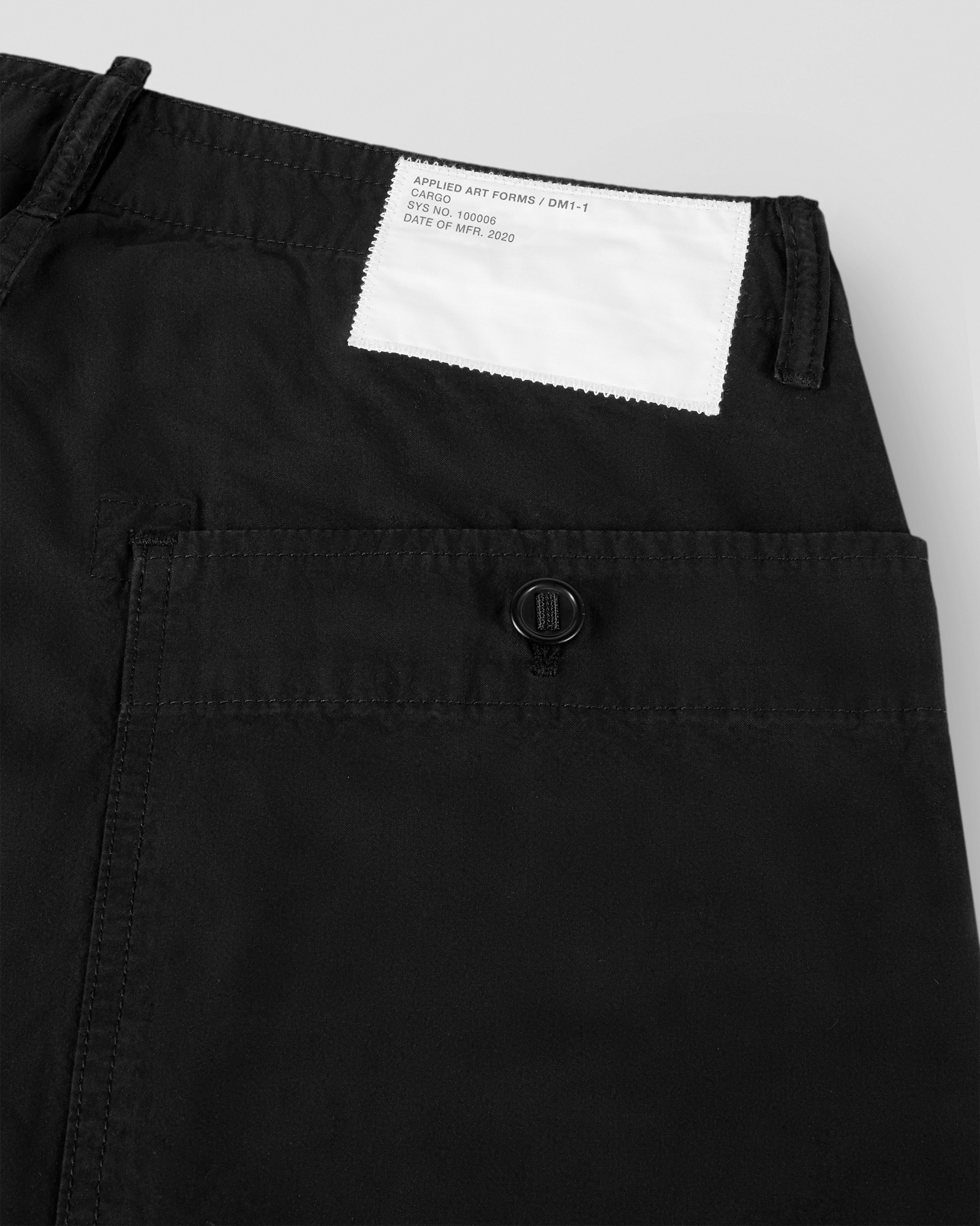 APPLIED ART FORMS Japanese Cargo Pant in Black