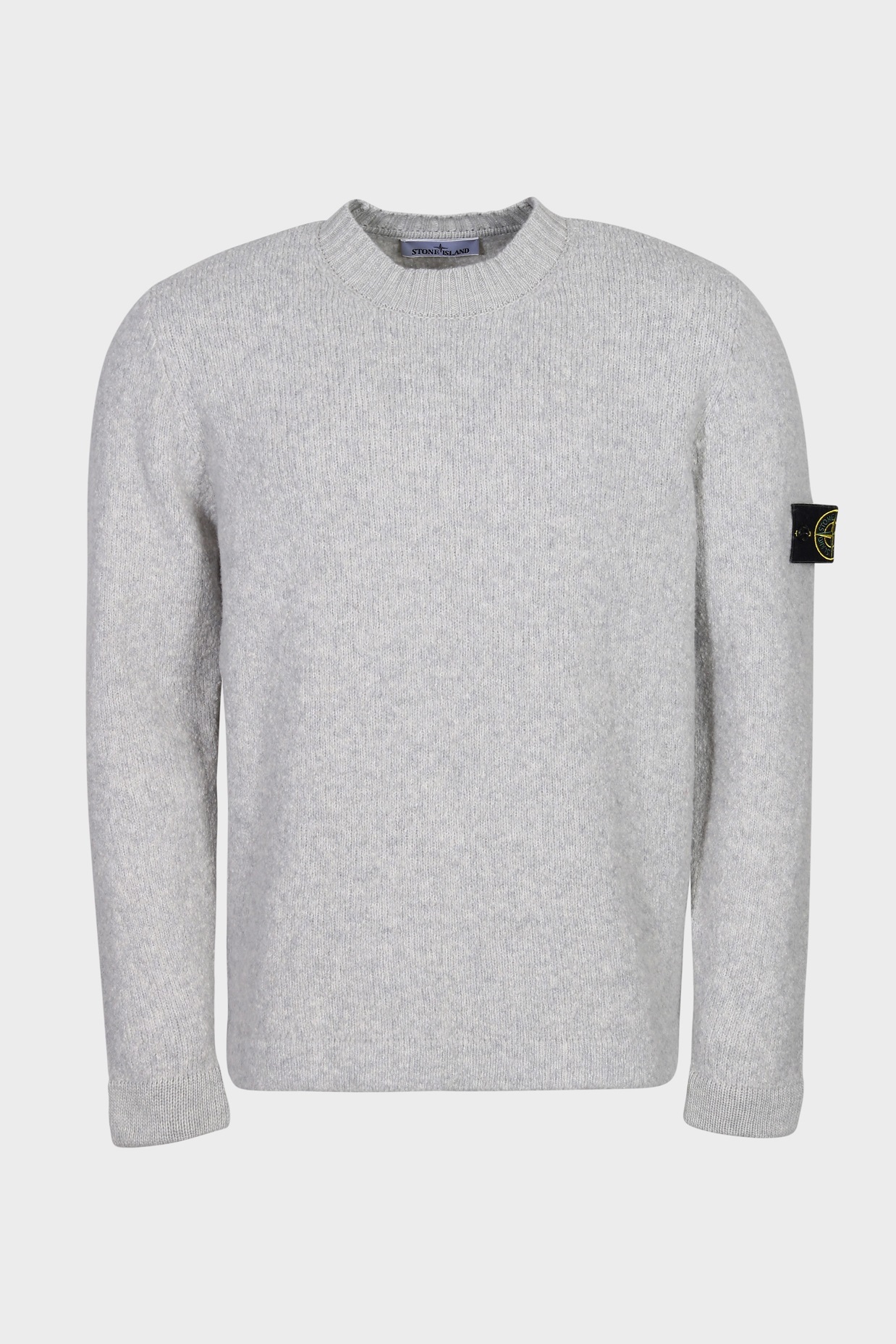 STONE ISLAND Heavy Knit Pullover in Heather Grey