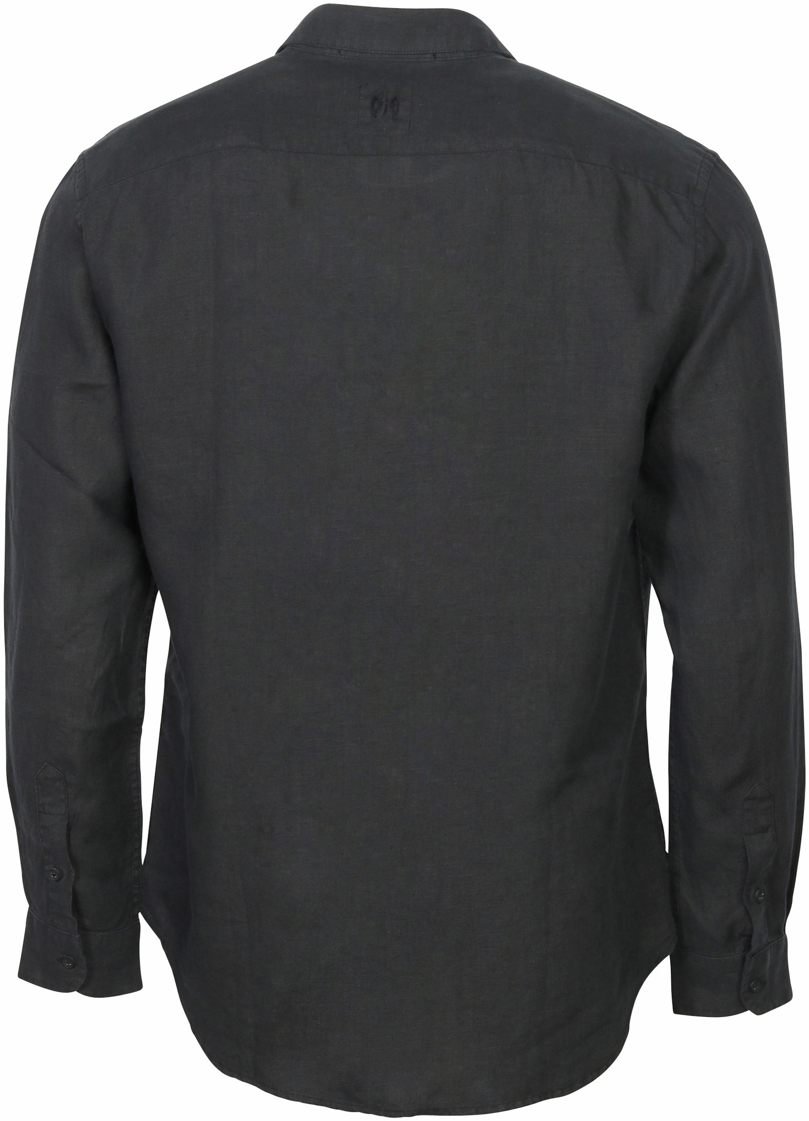 Hannes Roether Linen Shirt Washed Black