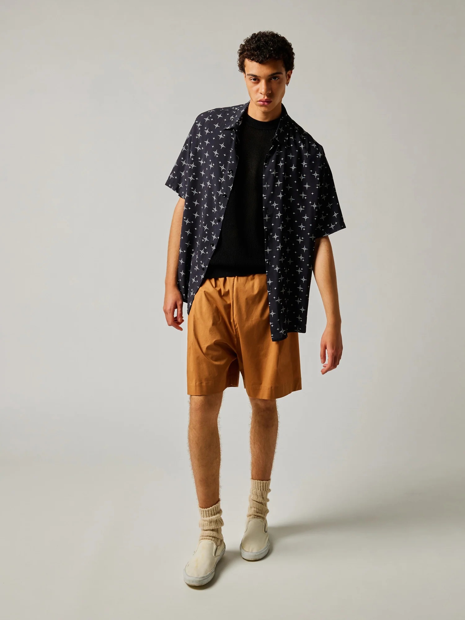 LANEUS Baggie Shorts in Tabac 46