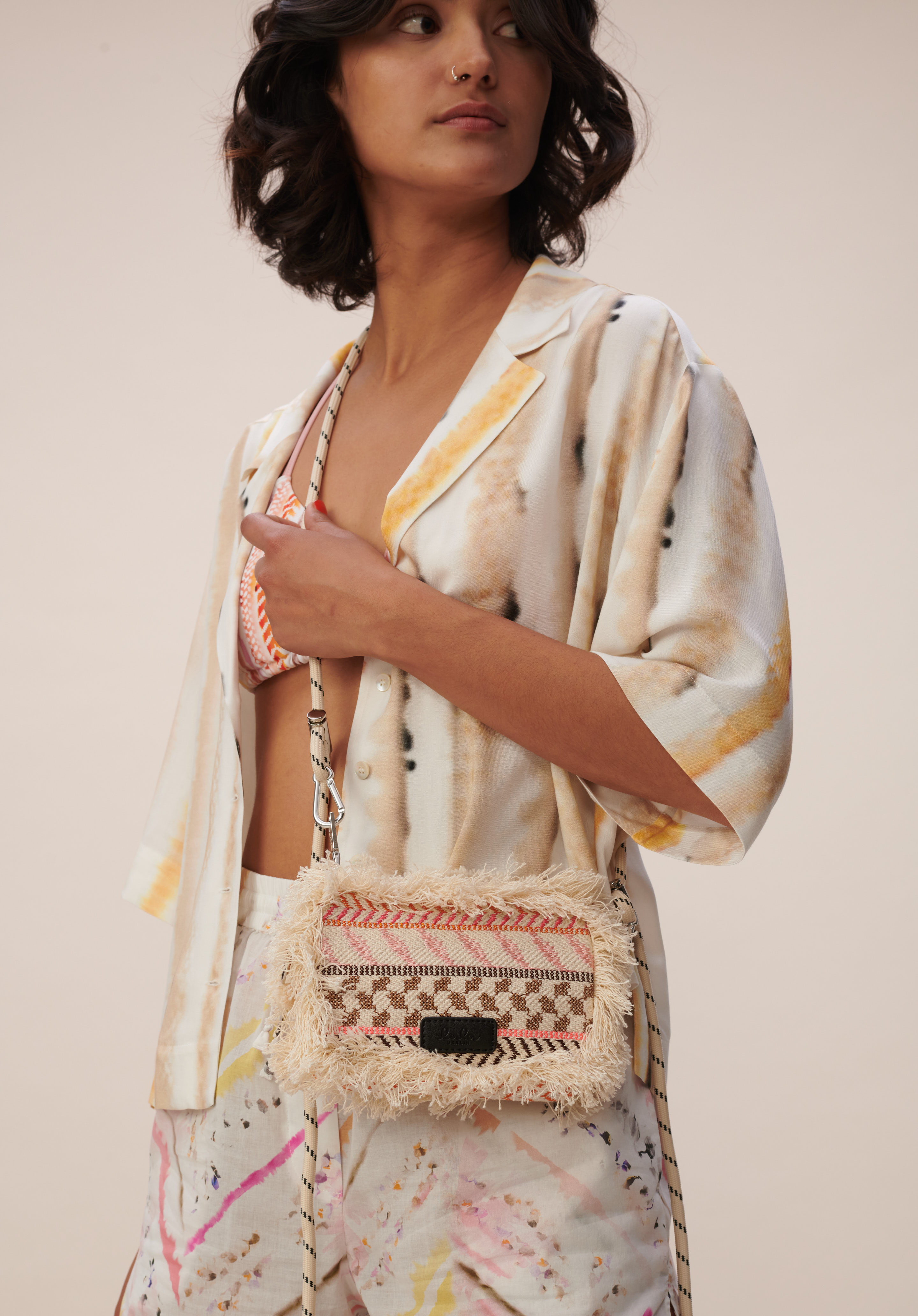 Lala Berlin Crossbody Melinda in Neon X-Stitch