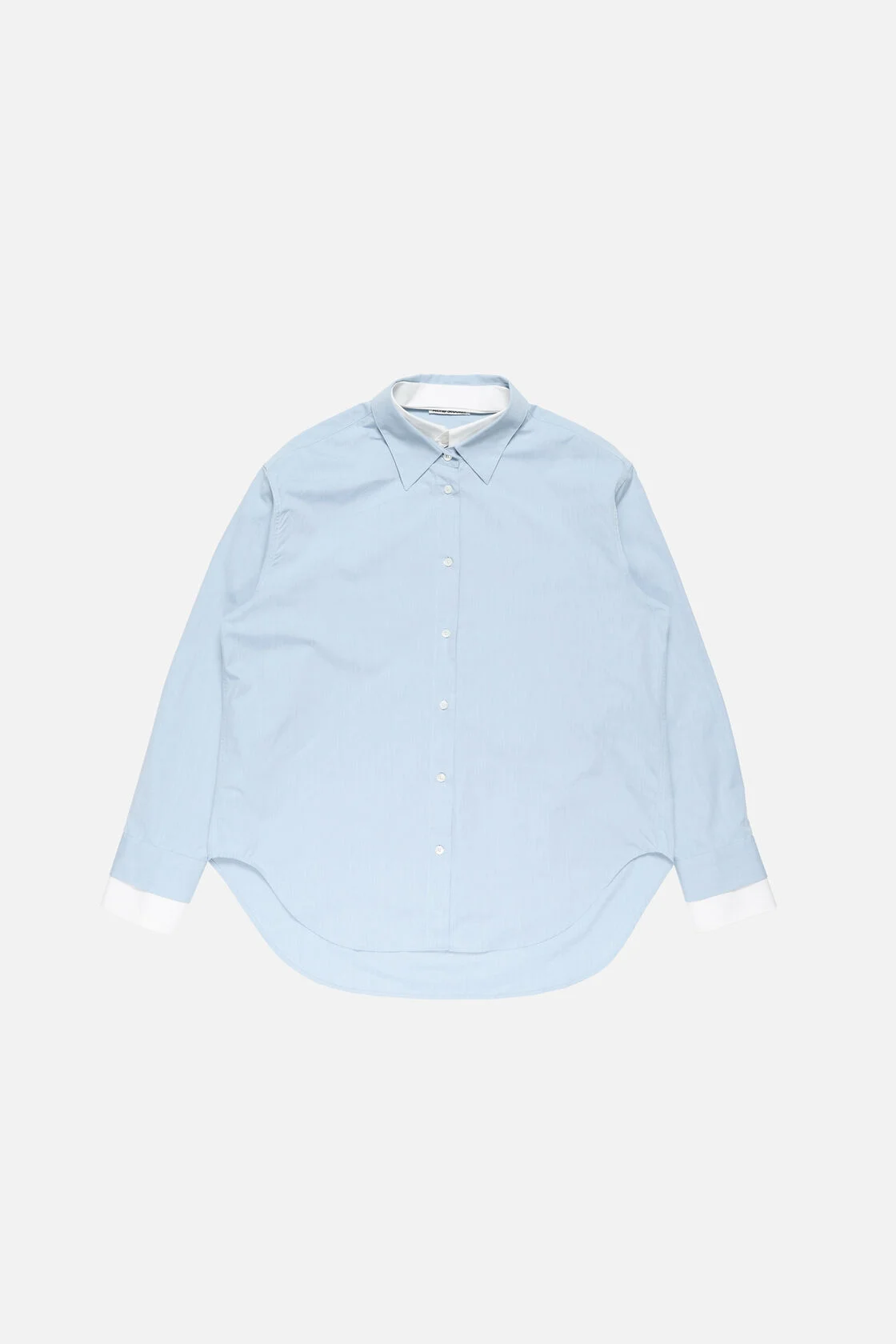 ACNE STUDIOS Double Layered Blouse in Light Blue/White