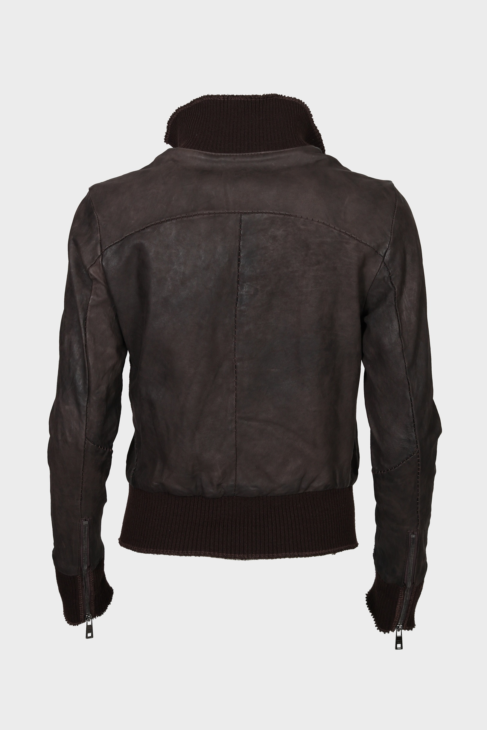 GIORGIO BRATO Brushed Leatherjacket in Brown