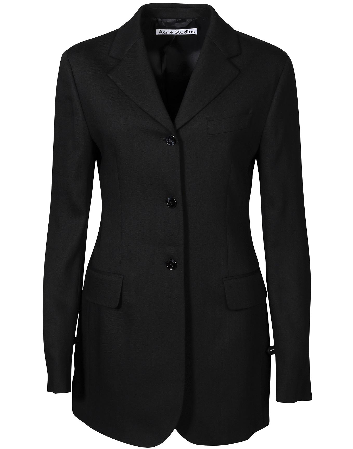 ACNE STUDIOS Fitted Long Blazer in Black 34