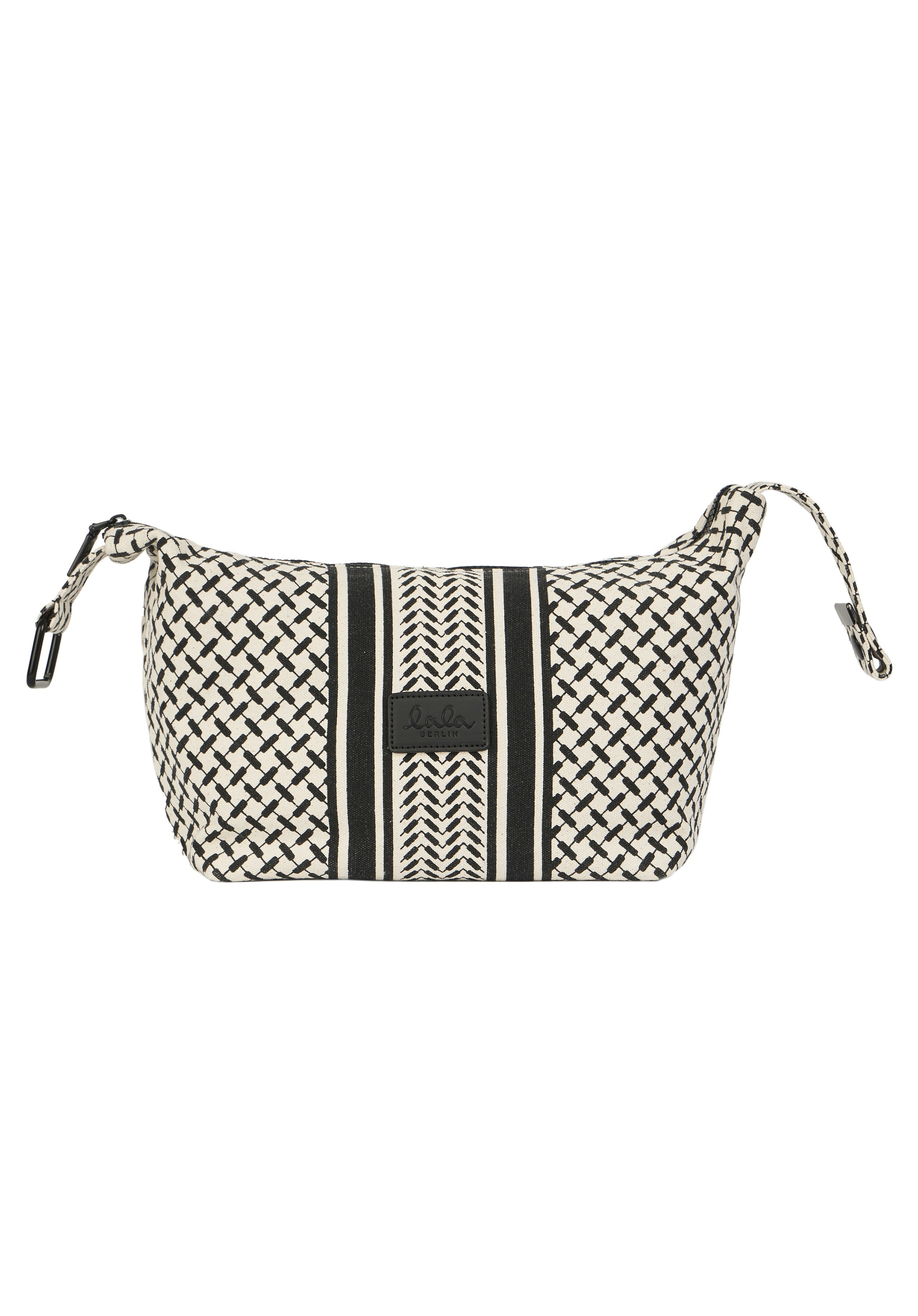 Lala Berlin Camilla Cosmetic Pouch in Heritage Off White / Black