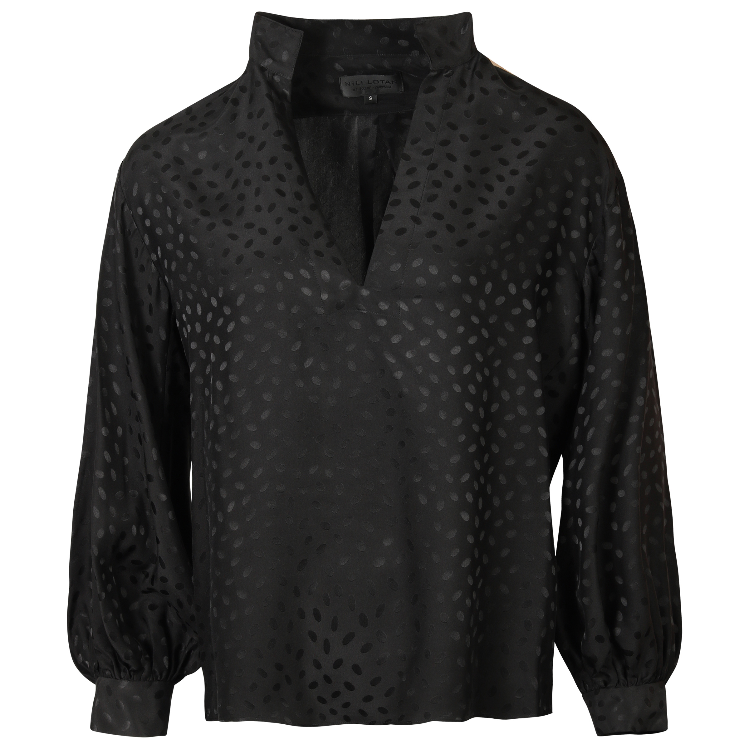 Nili Lotan Silk Blouse Joey Black