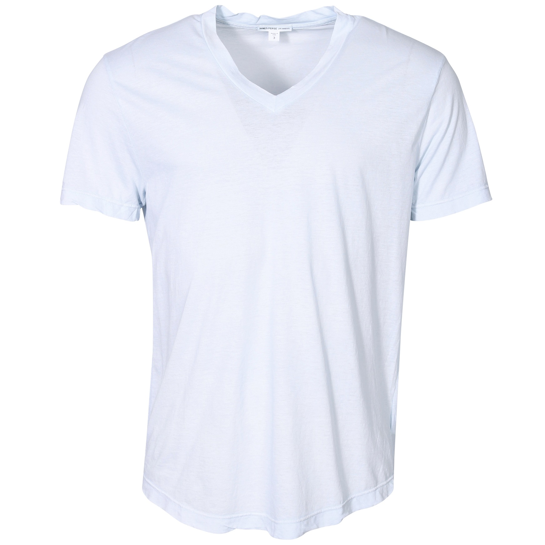 JAMES PERSE  Clear Jersey V-Neck in Light Blue