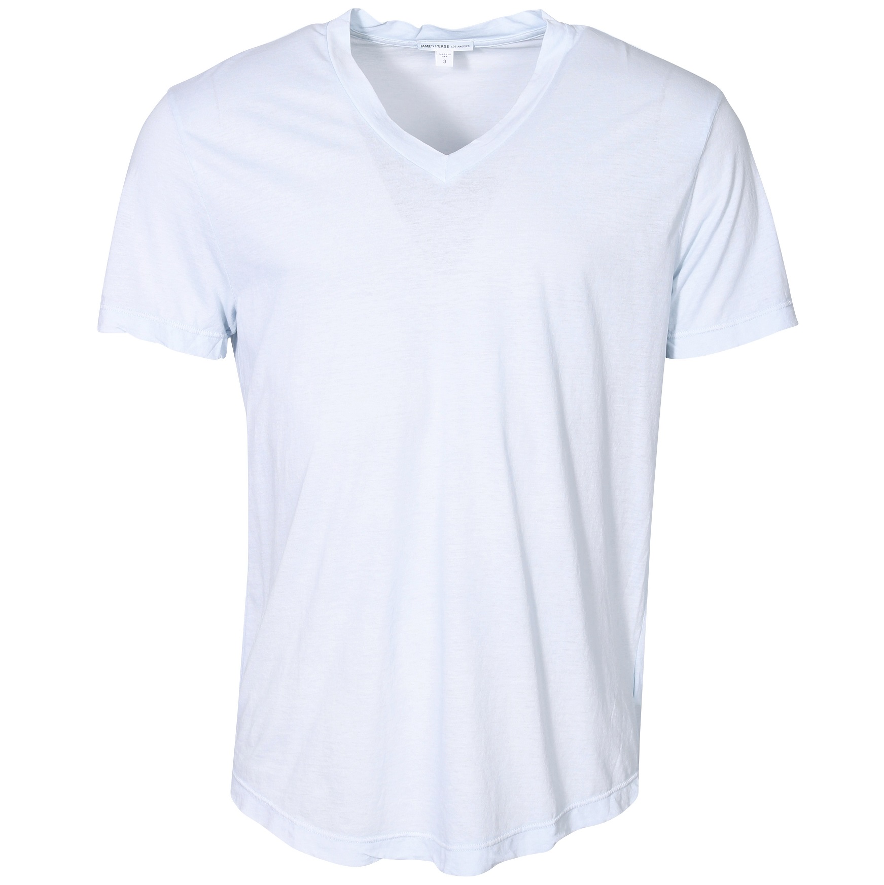 JAMES PERSE  Clear Jersey V-Neck in Light Blue S/1