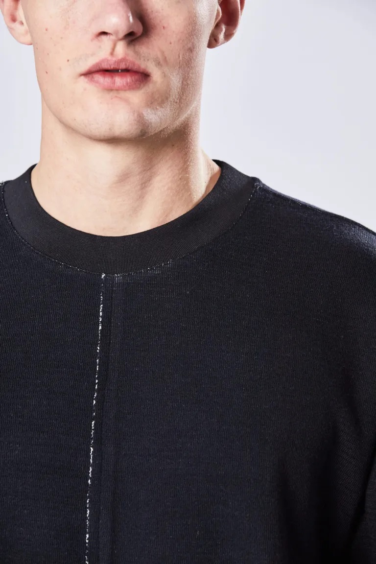 THOM KROM Heavy Cotton T-Shirt in Black XXL