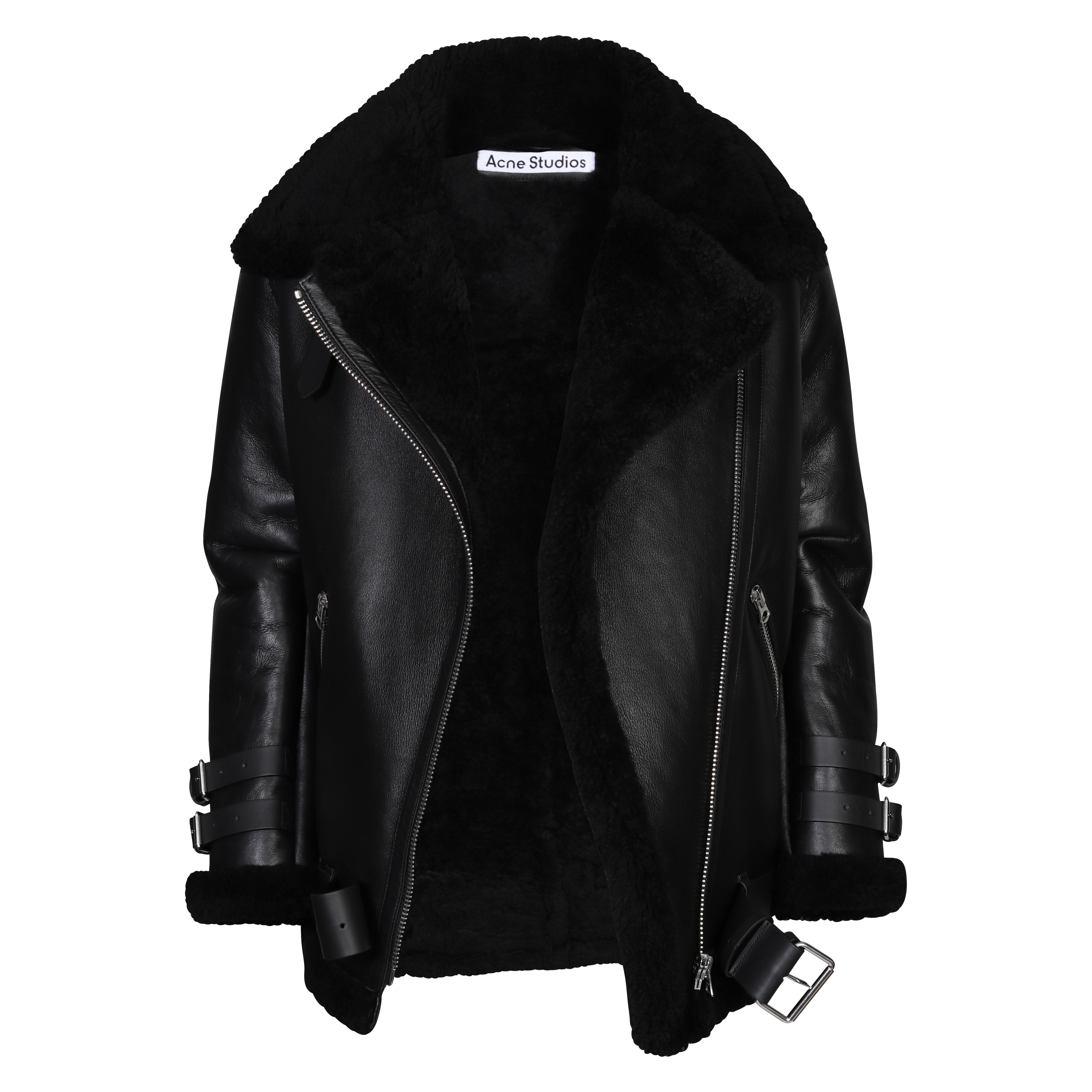 Acne Studios Shearling Jacket in Black 34