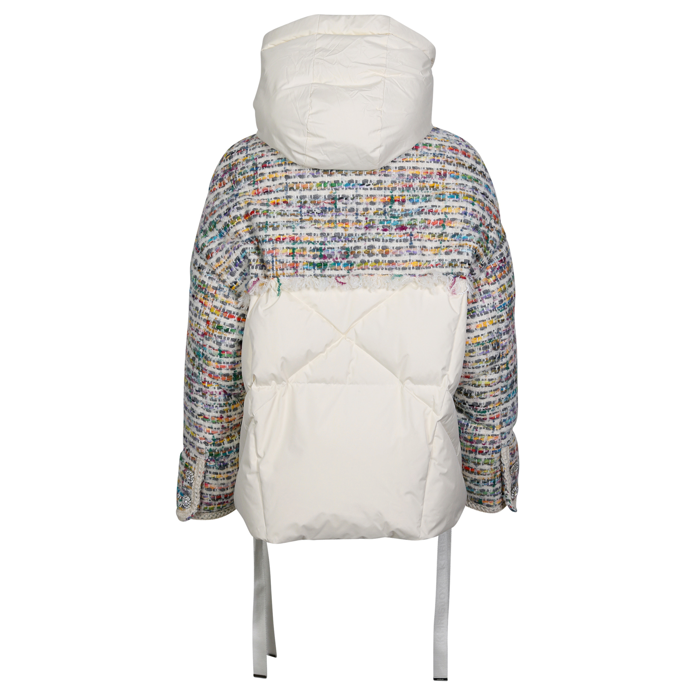Khrisjoy Puffer Jacket Tweed White Rainbow