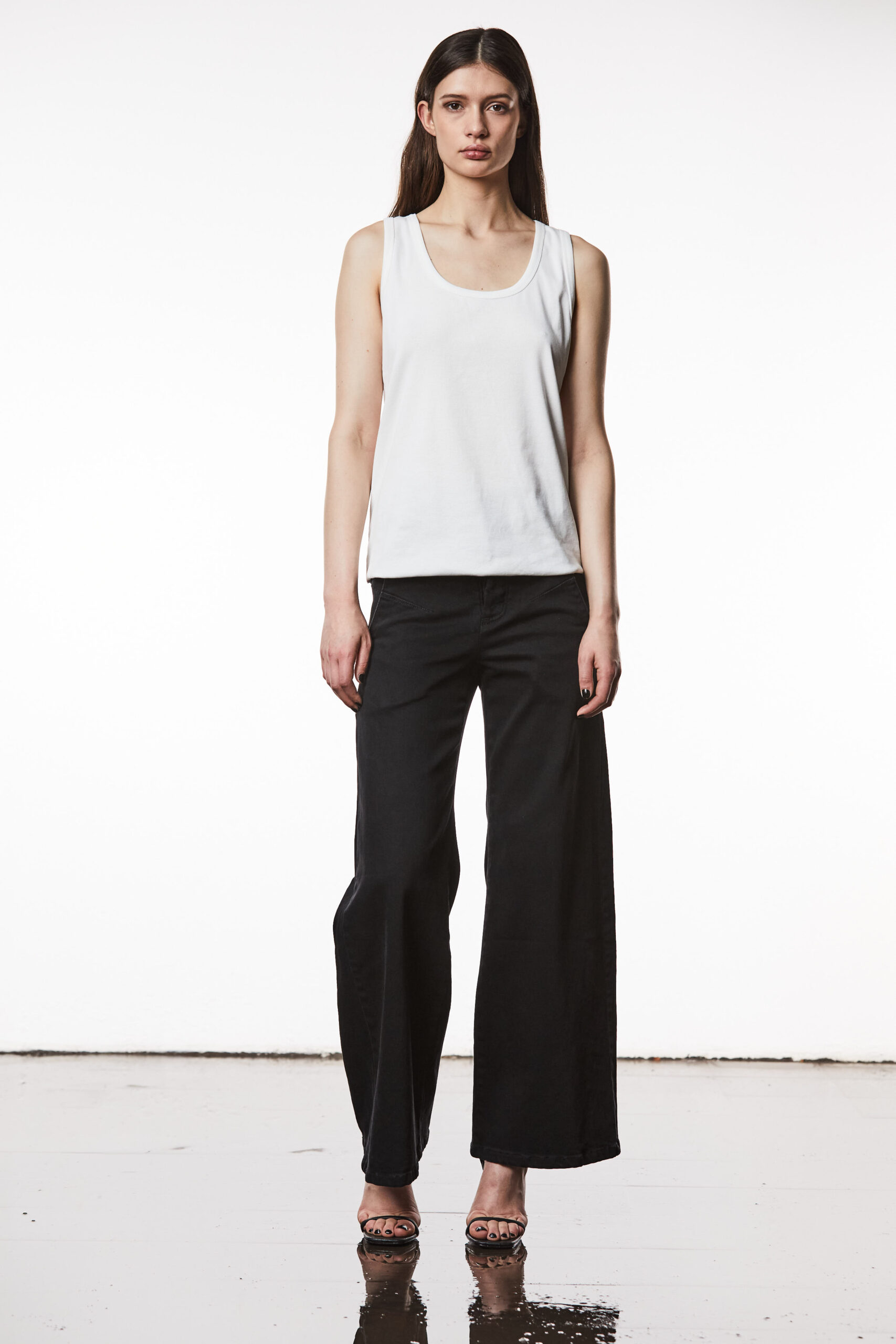 THOM KROM Rib Tank Top in Off White THOM KROM Rib Tank Top in Off White