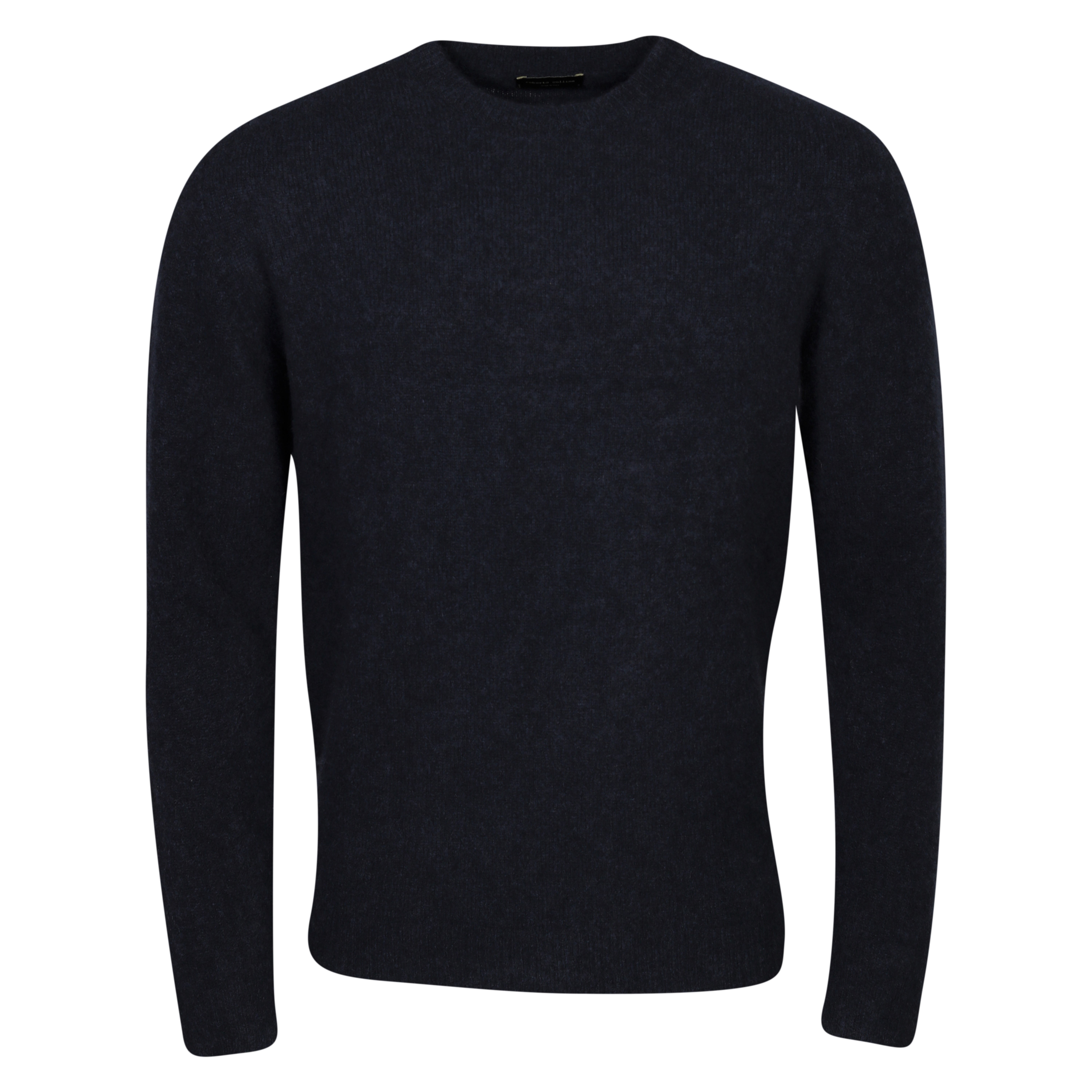 ROBERTO COLLINA Fluffy Cashmere Pullover in Navy 48