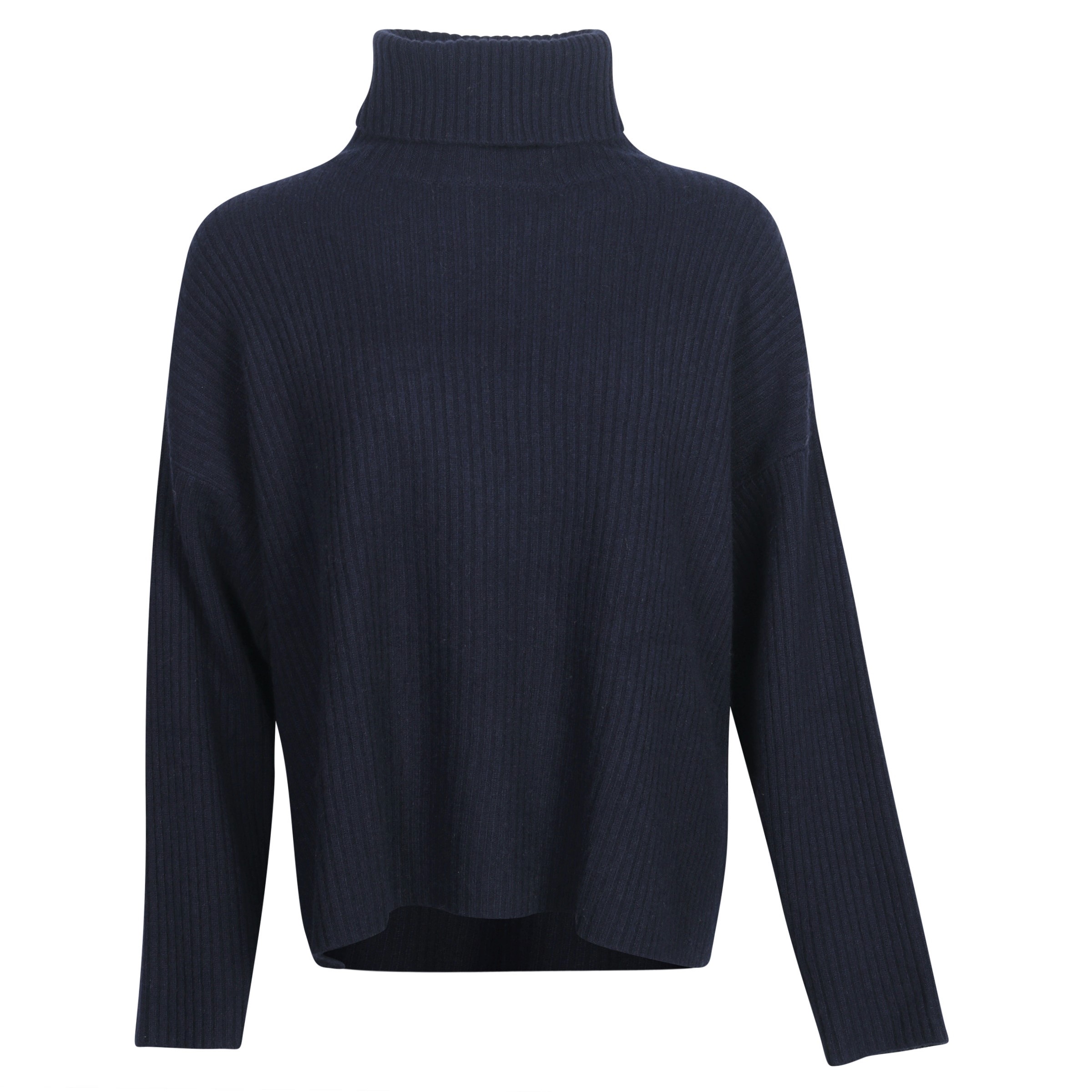 Flona Cashmere Turtle Neck Sweater in Navy