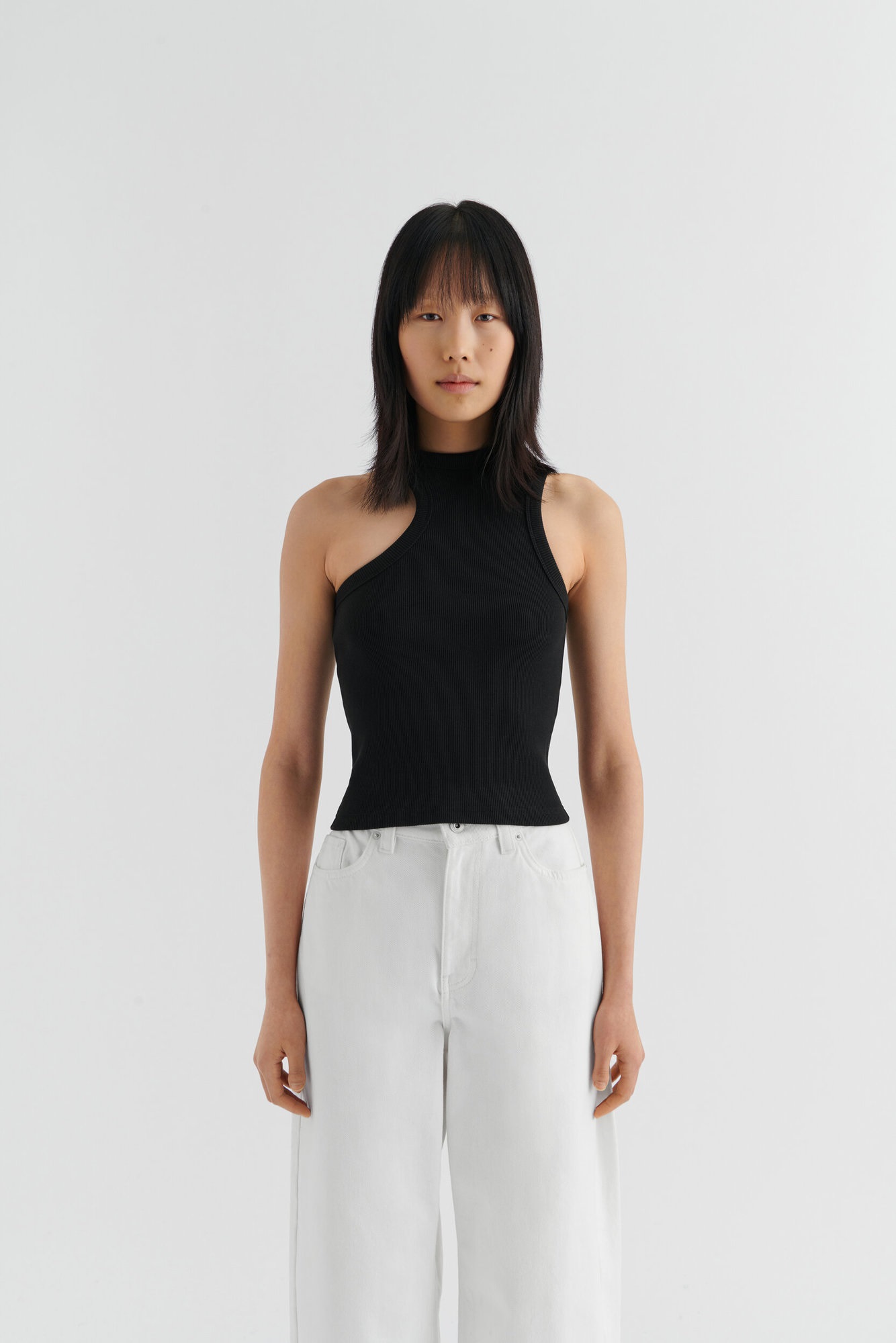 AXEL ARIGATO Script A Scoop Tank Top in Black