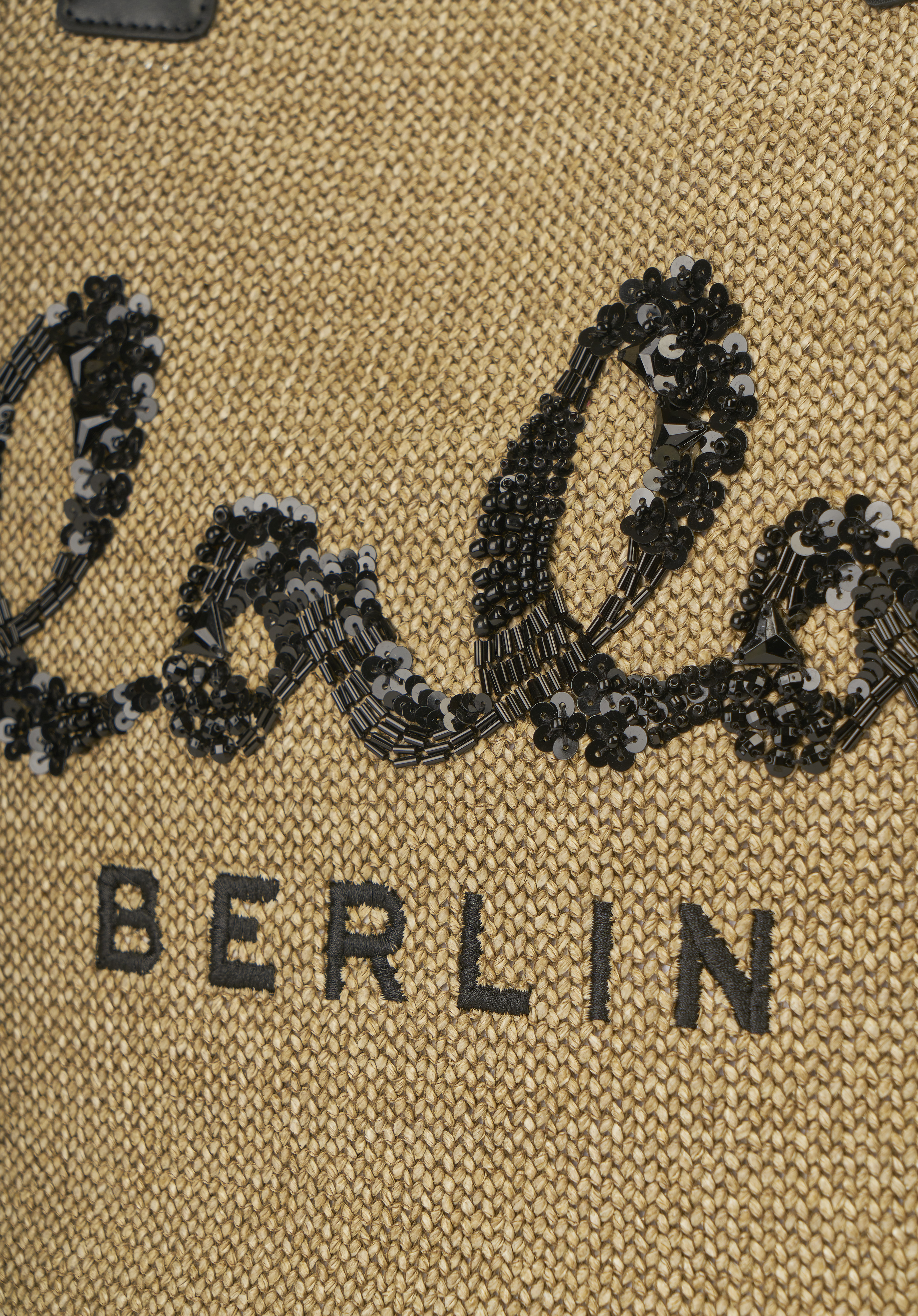 Lala Berlin Tote Bag Marion in Raffia Sand