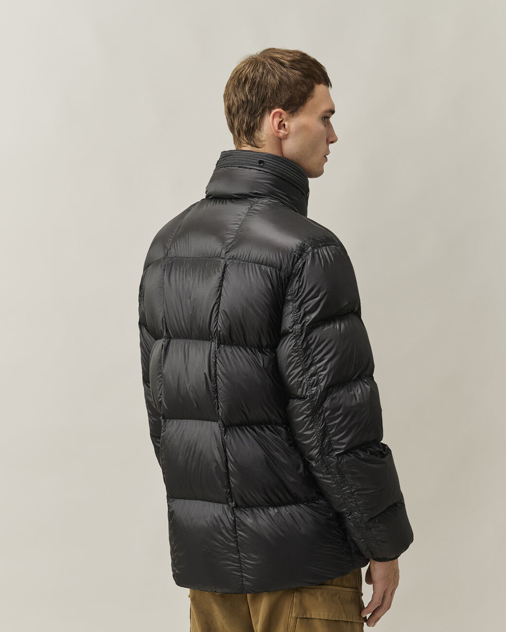 C.P. COMPANY D.D. Shell Lens Hooded Down Jacket in Black
