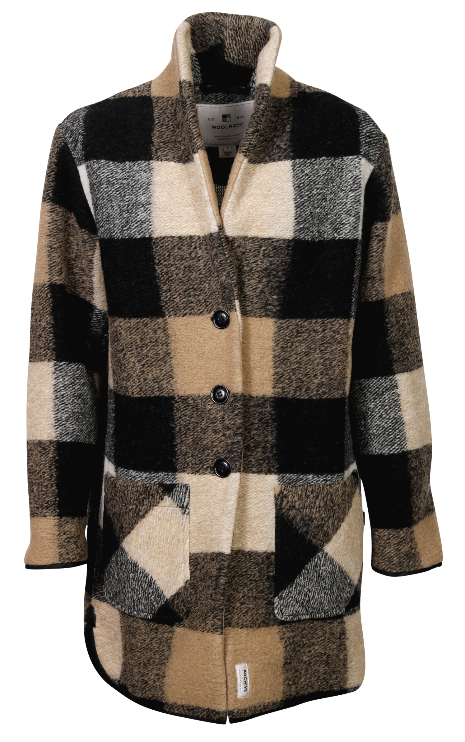 Woolrich Gentry Coat Gold Black Buffalo