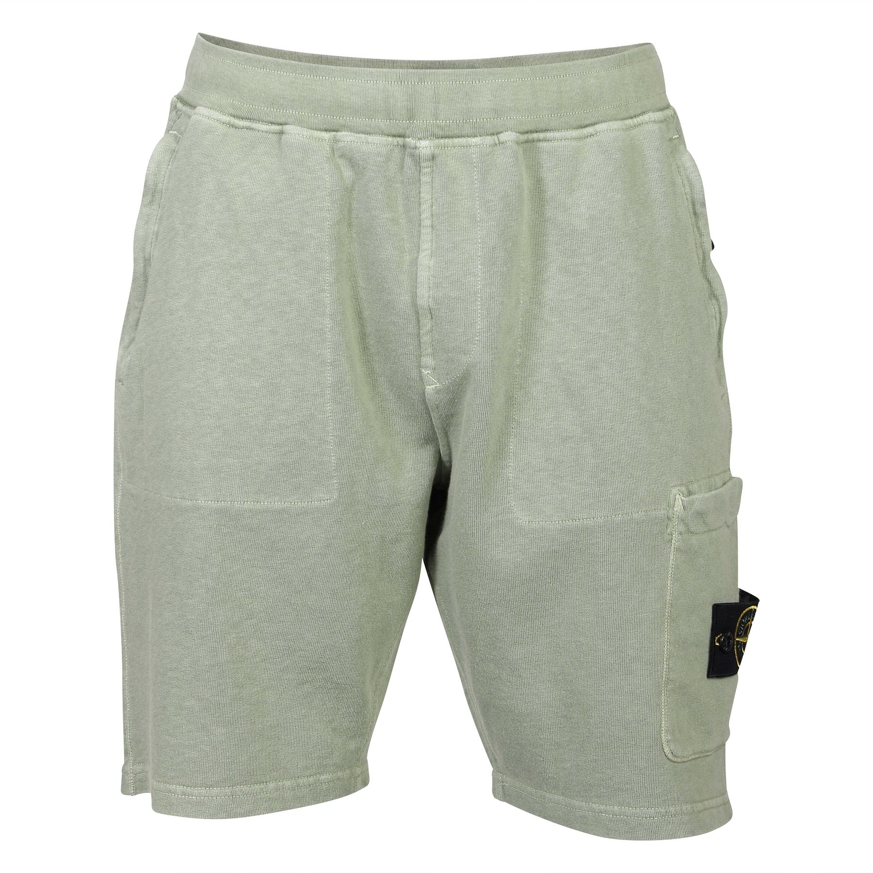 STONE ISLAND Light Sweat Short in Washed Sage S