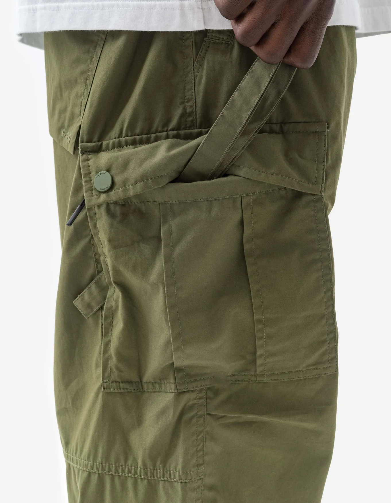 MAHARISHI 5307 Asym Light Cargo Track Pant in Olive