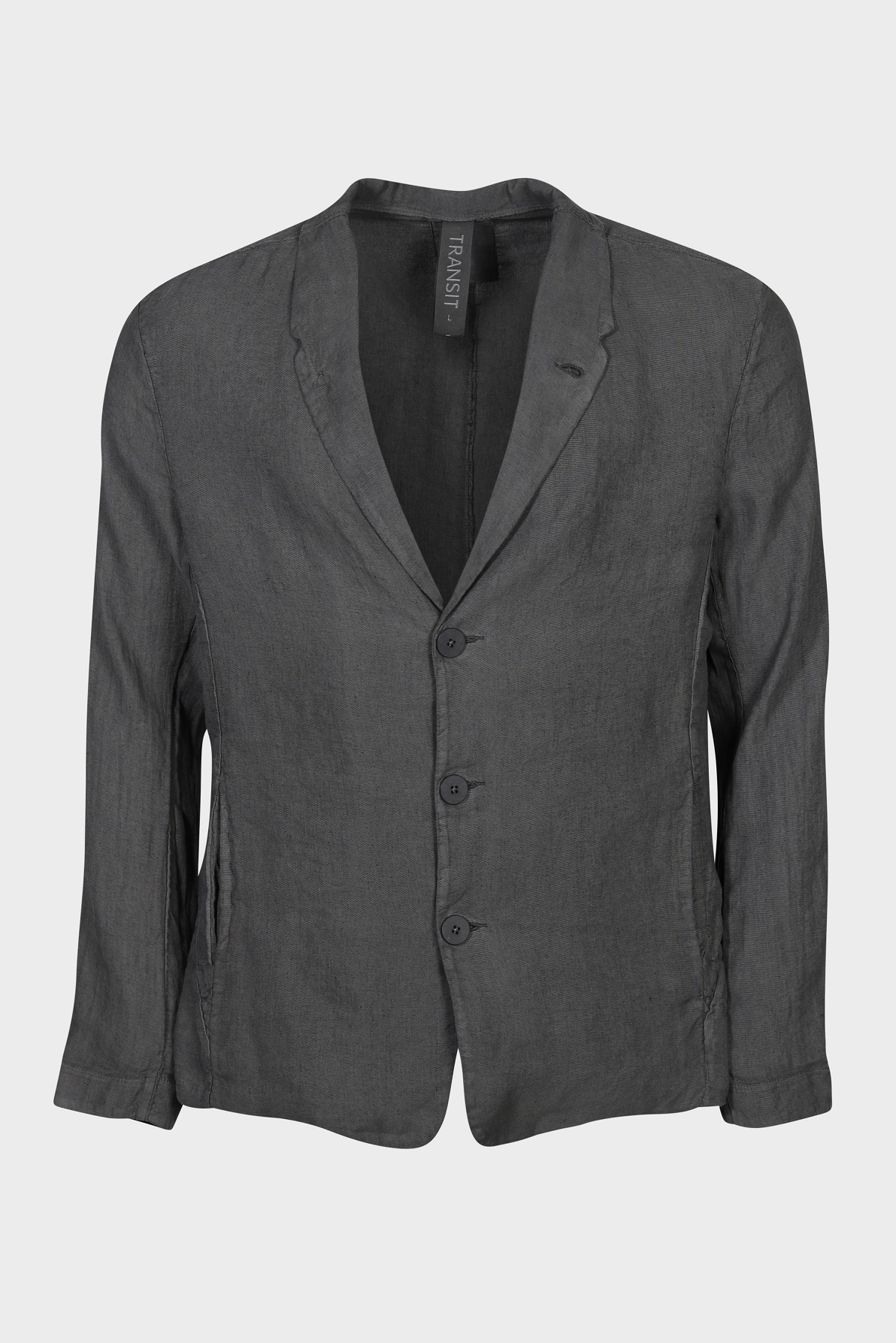 TRANSIT UOMO Linen Jacket in Charcoal TRANSIT UOMO Linen Jacket in Charcoal
