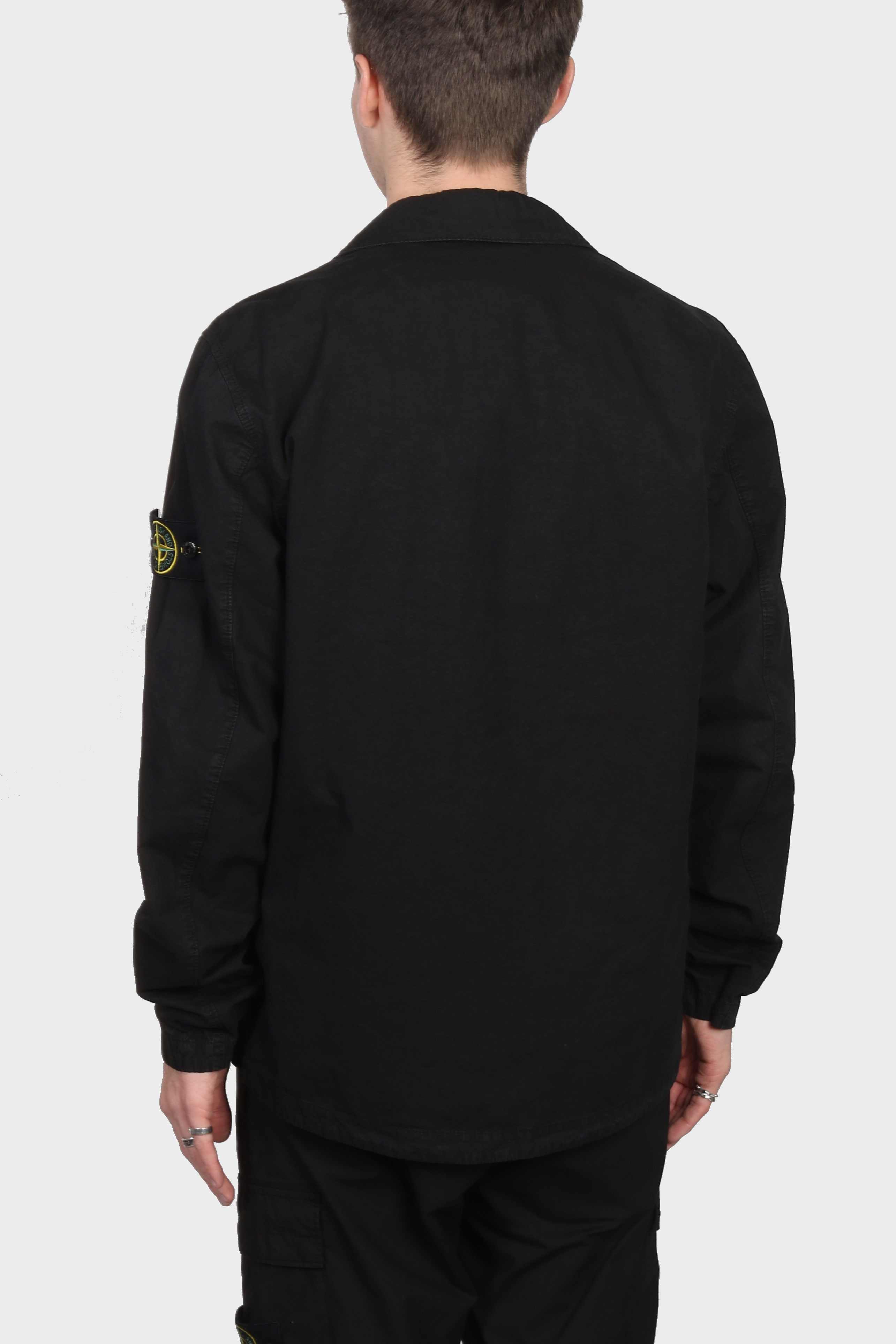 STONE ISLAND Overshirt in Washed Black