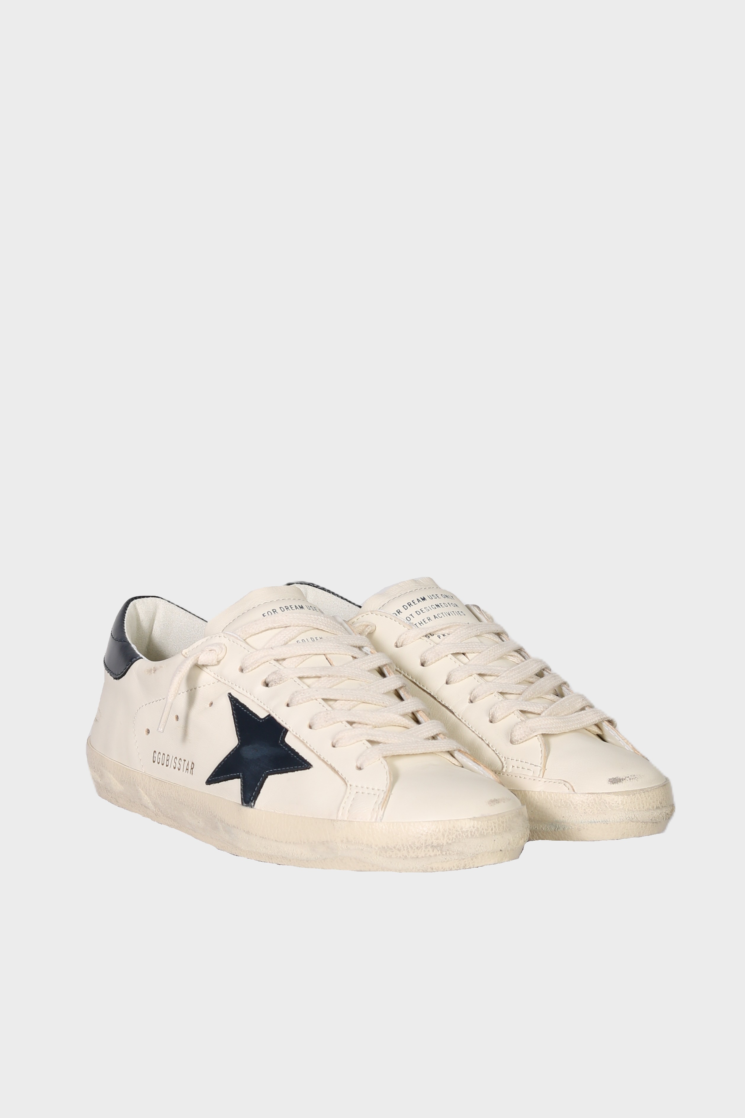 GOLDEN GOOSE Super Star in Beige/Nightblue